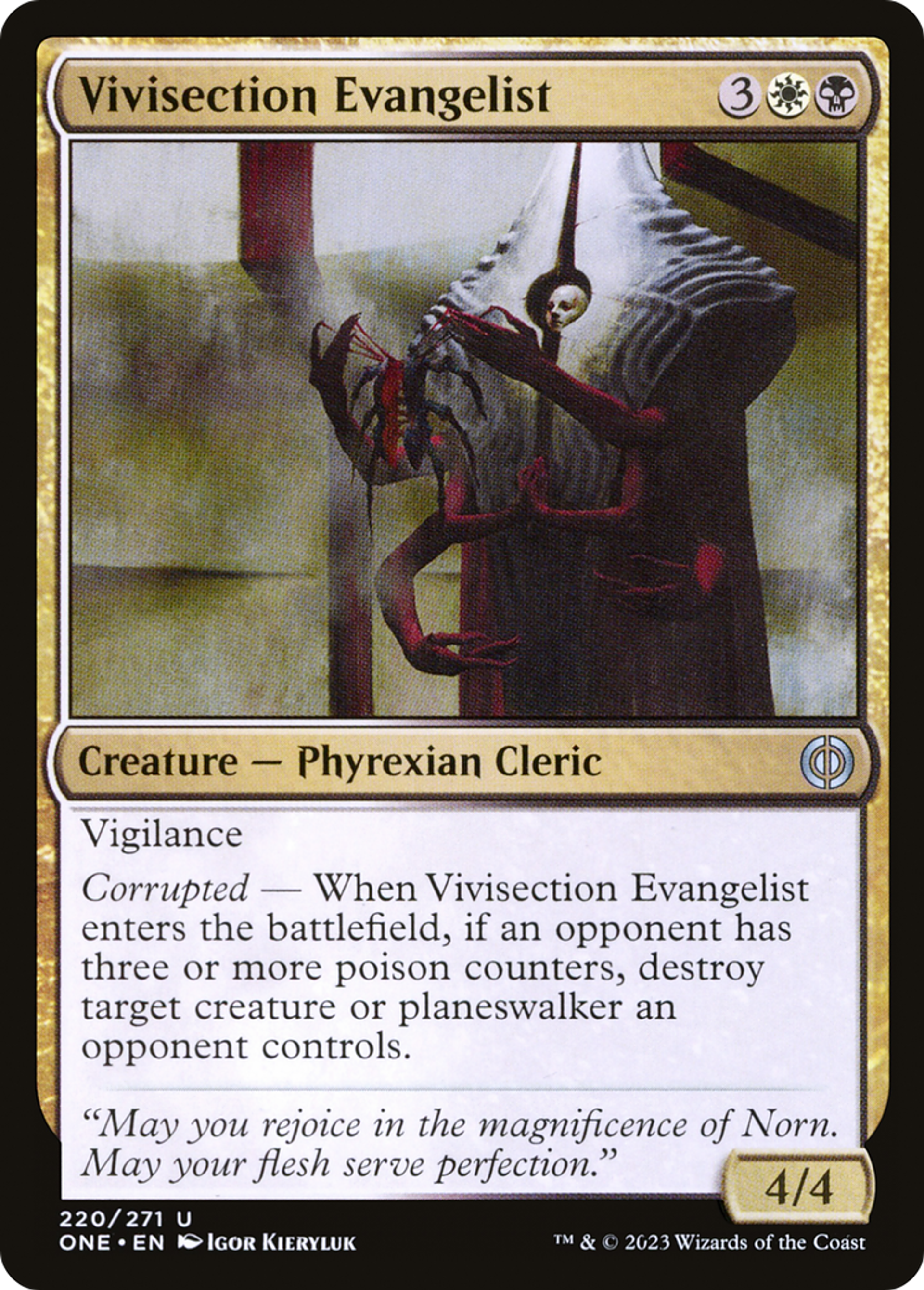 Vivisection Evangelist — Phyrexia: All Will Be One — Magic: The Gathering