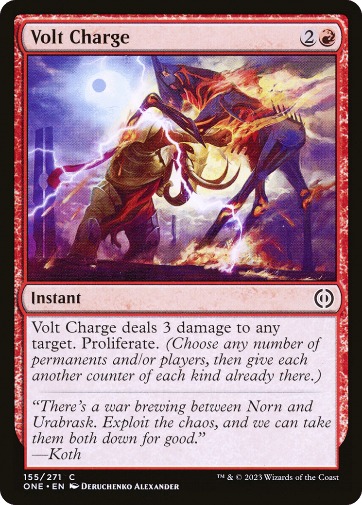 Volt Charge — Phyrexia: All Will Be One — Magic: The Gathering