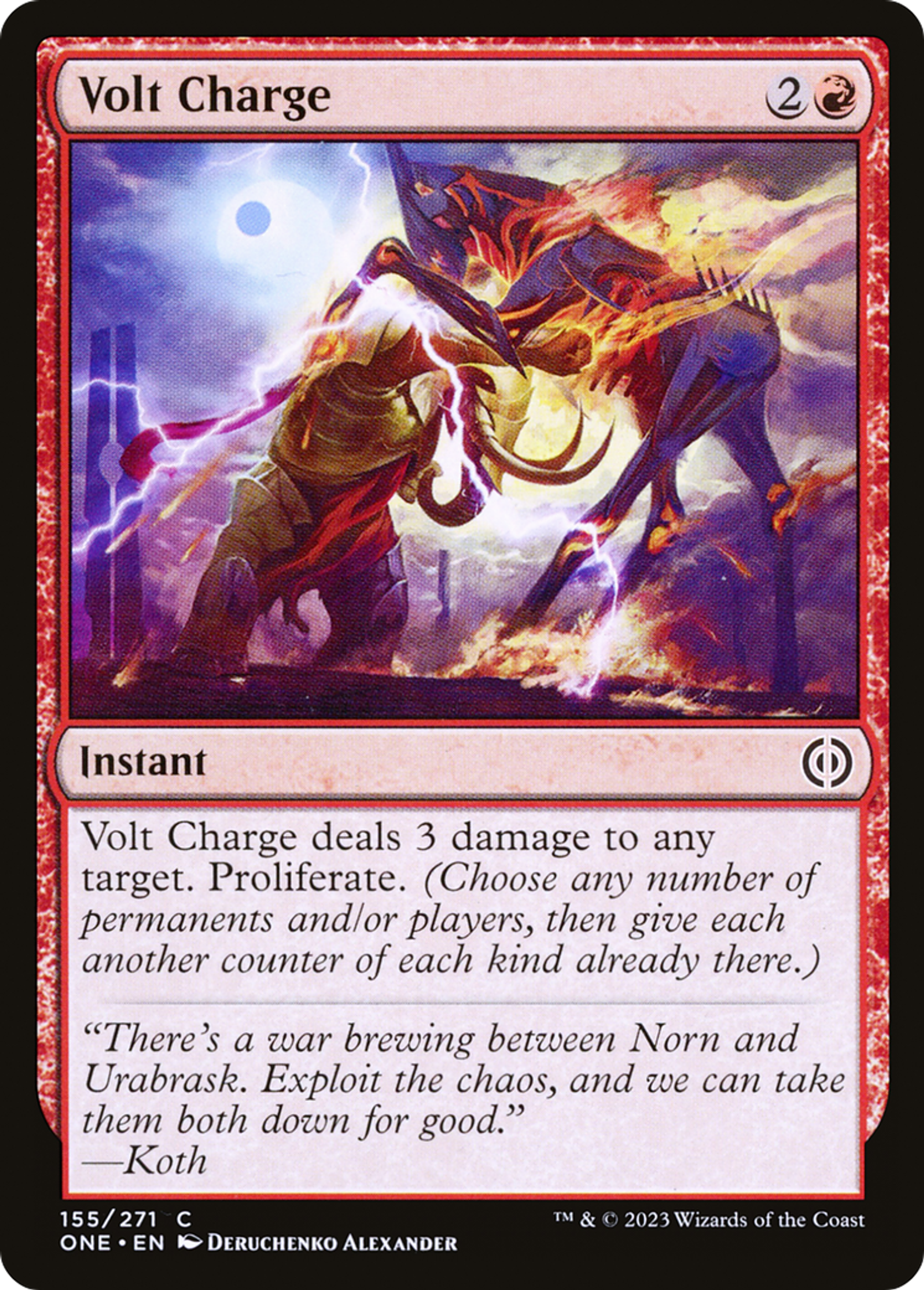 Charge à voltage — Phyrexia: All Will Be One — Magic: The Gathering