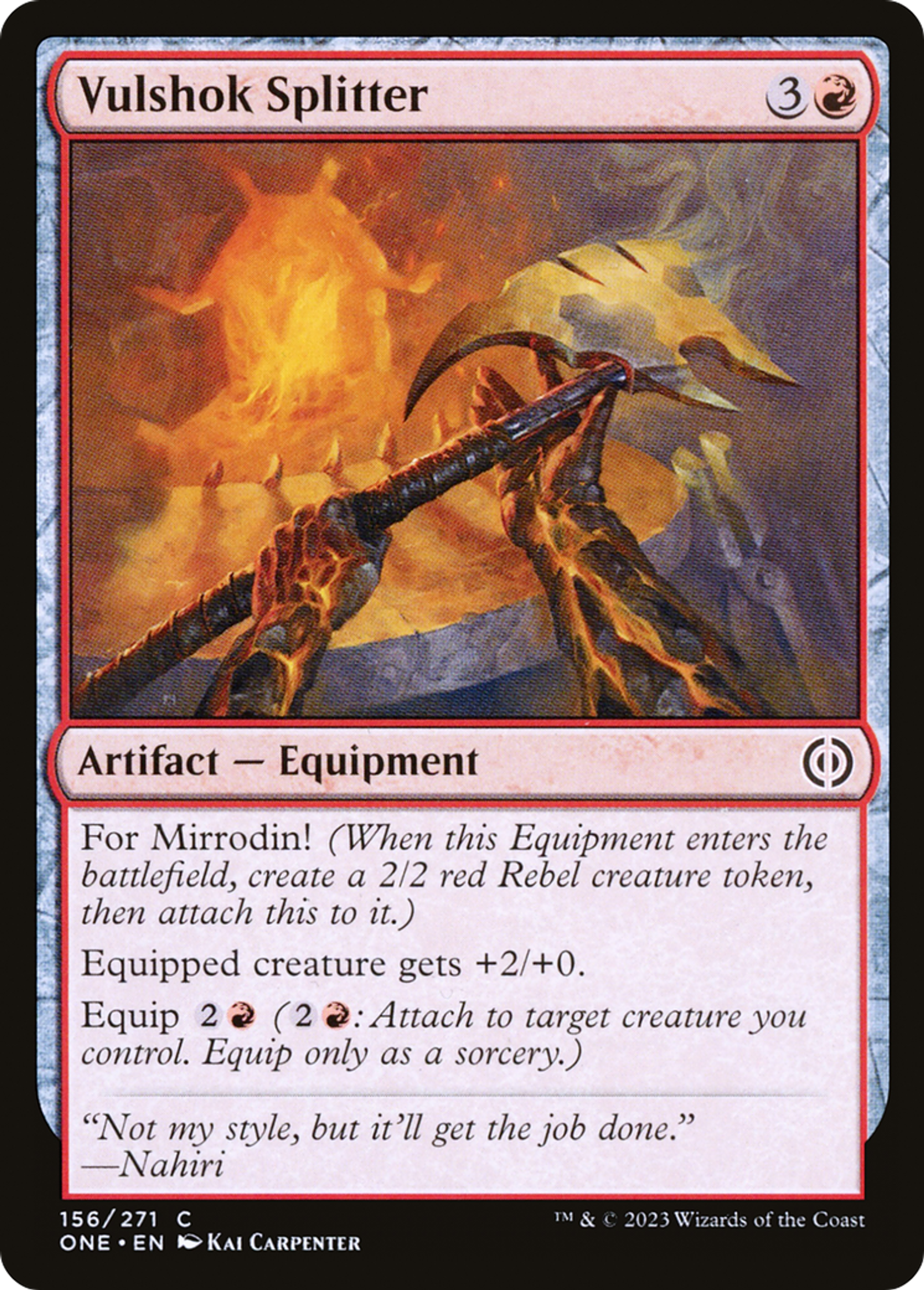 Fendeuse vulshoke — Phyrexia: All Will Be One — Magic: The Gathering