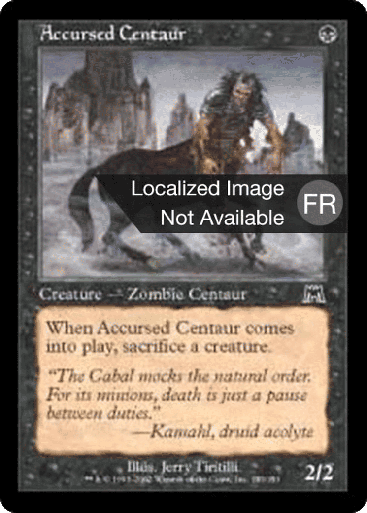 Centaure maudit — Onslaught — Magic: The Gathering
