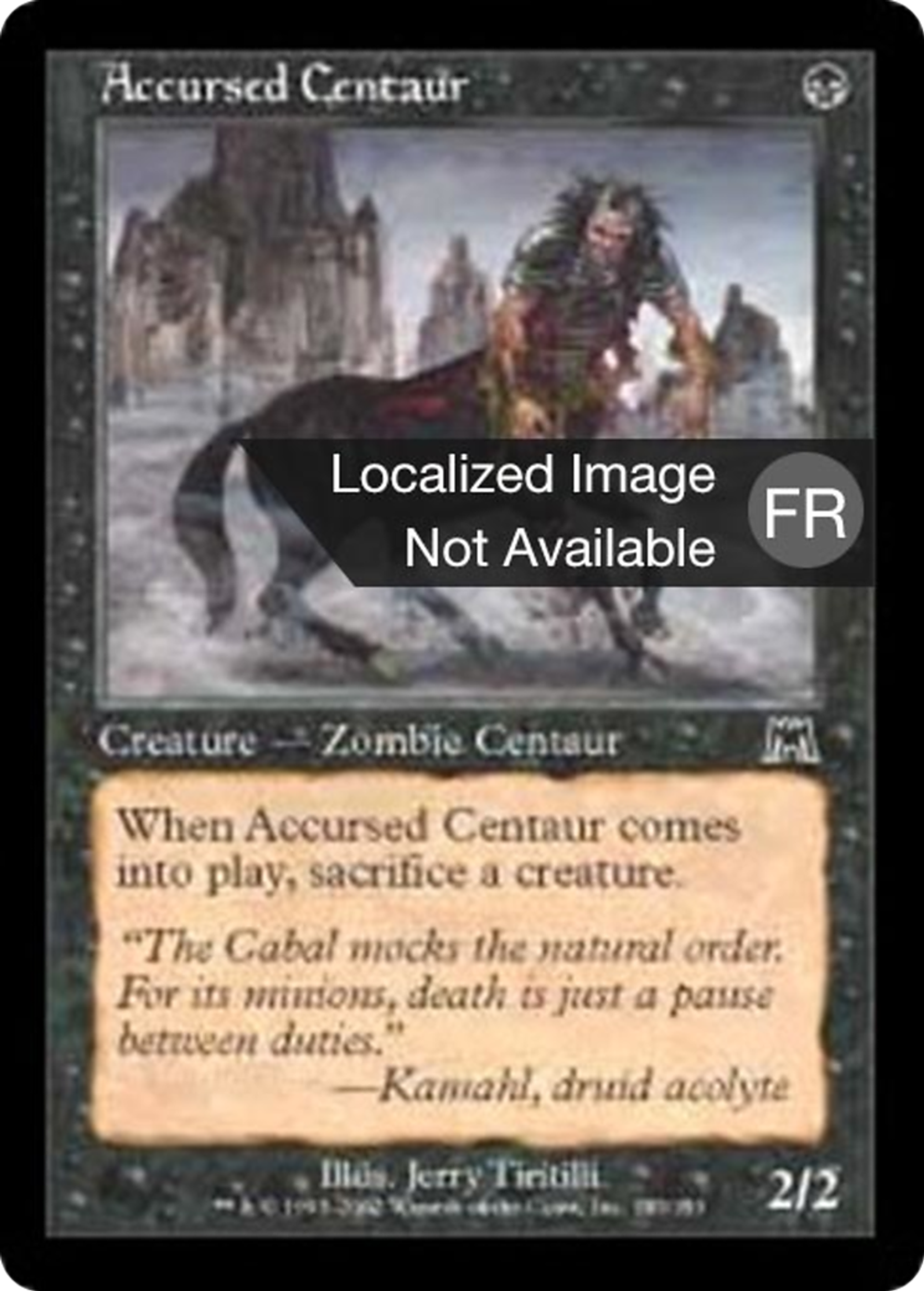 Centaure maudit — Onslaught — Magic: The Gathering
