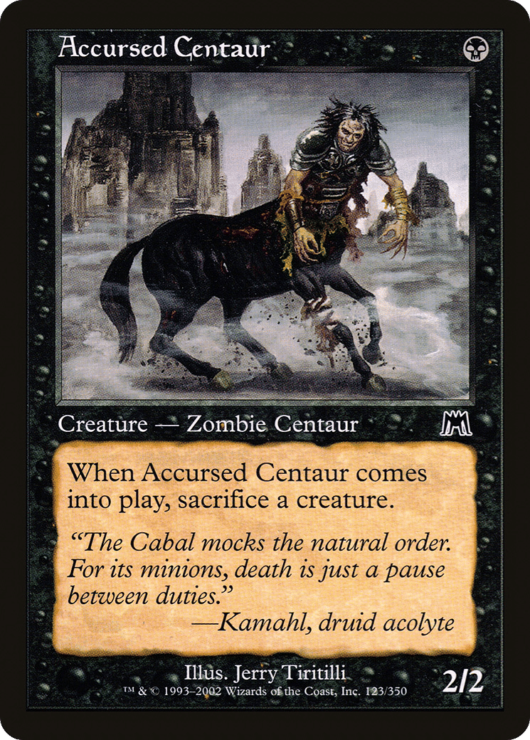 Accursed Centaur — Onslaught — Magic: The Gathering