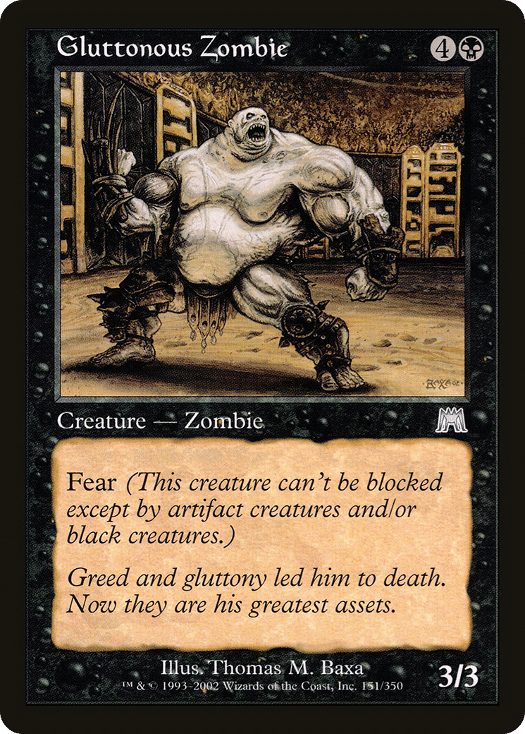 Gluttonous Zombie — Onslaught — Magic: The Gathering