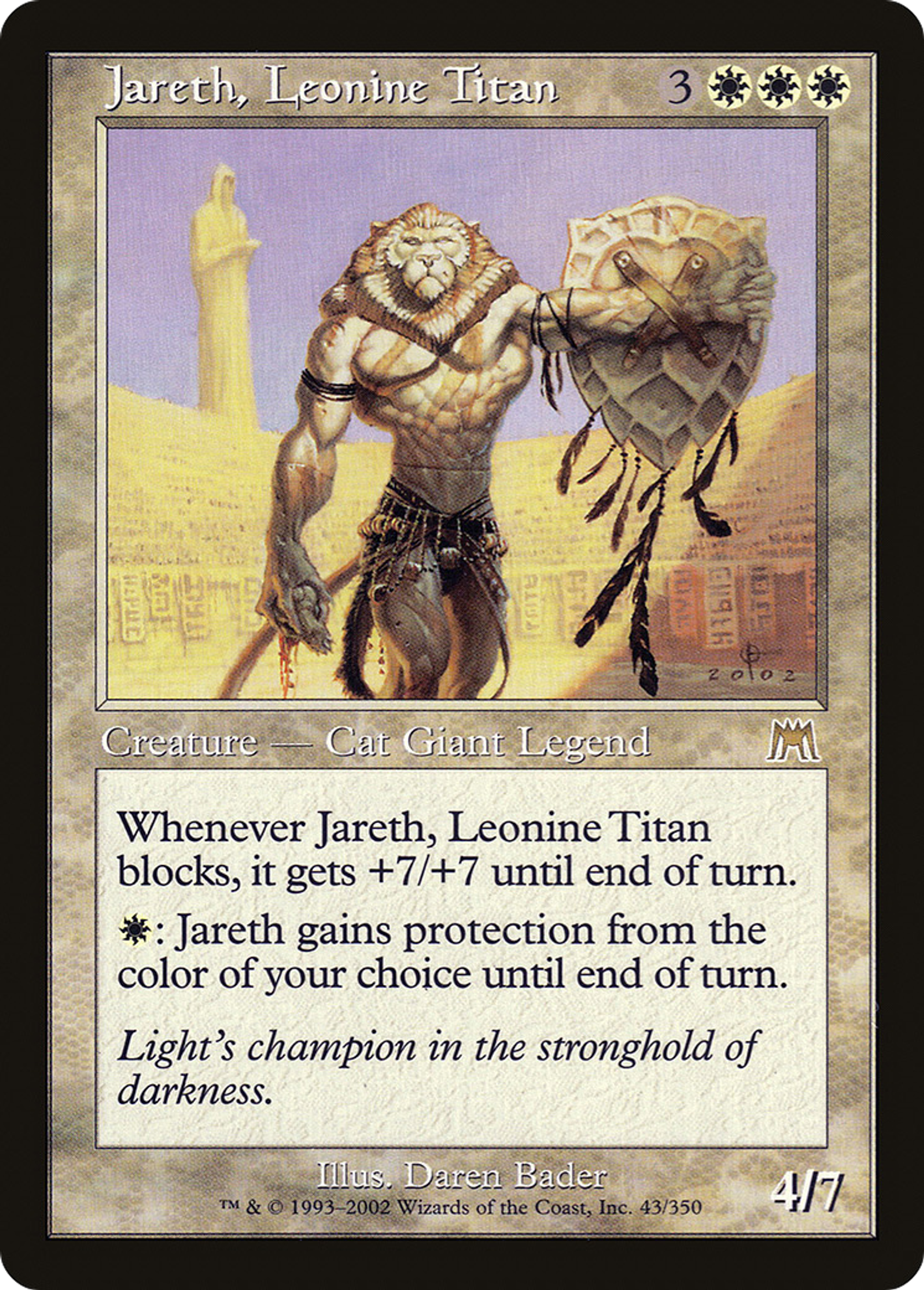 Jareth, titan léonin — Onslaught — Magic: The Gathering