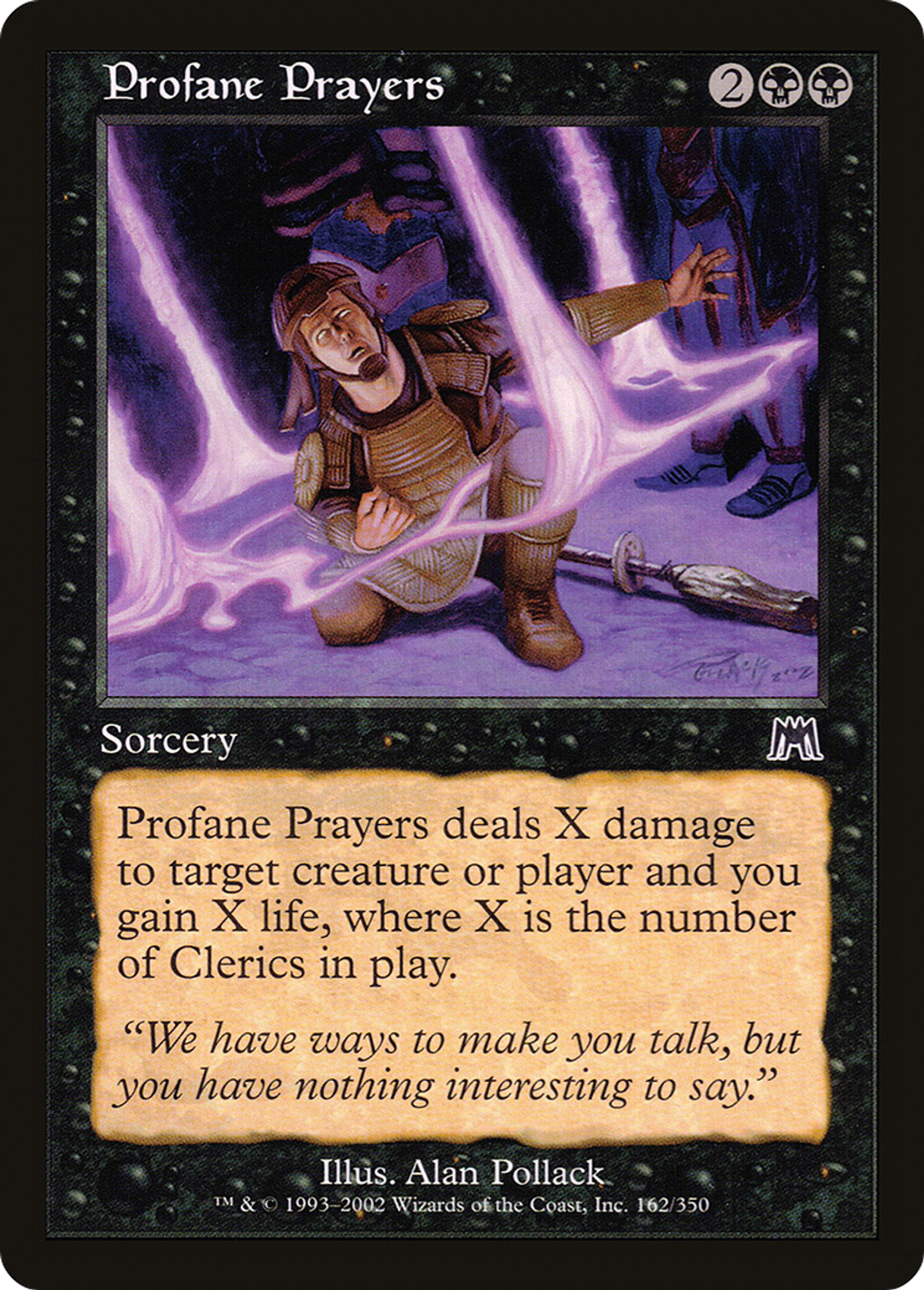 Prières profanes — Onslaught — Magic: The Gathering