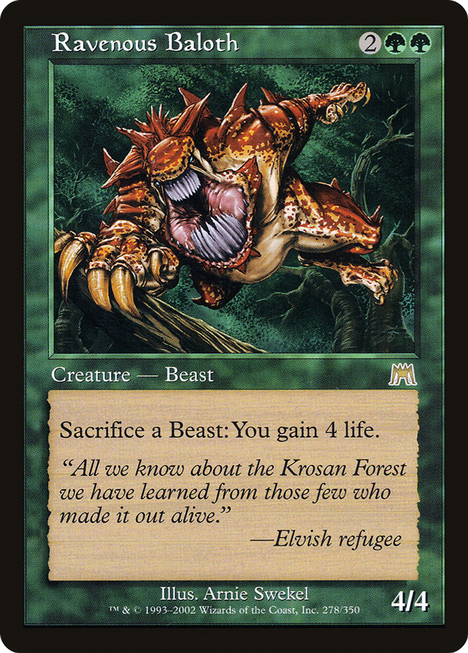 Baloth vorace — Onslaught — Magic: The Gathering