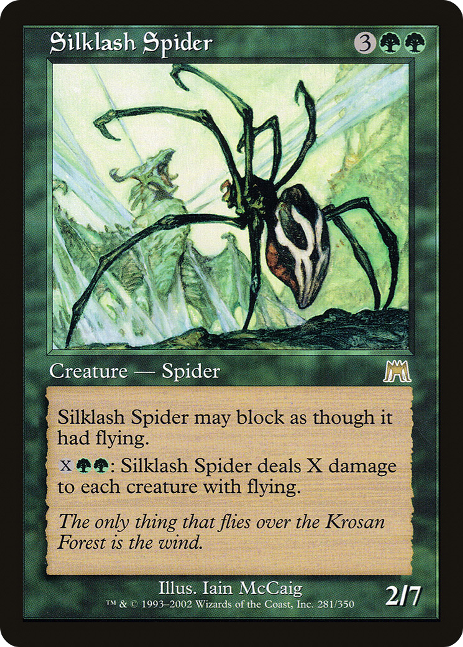 Araignée fouettesoie — Onslaught — Magic: The Gathering
