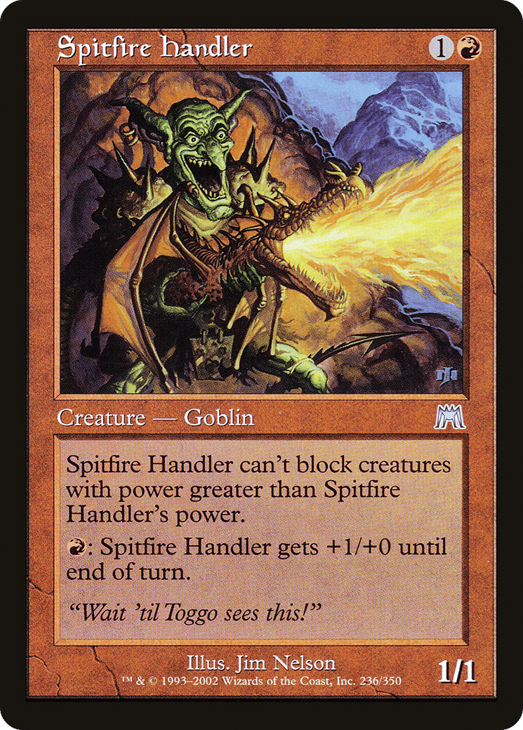 Spitfire Handler — Onslaught — Magic: The Gathering