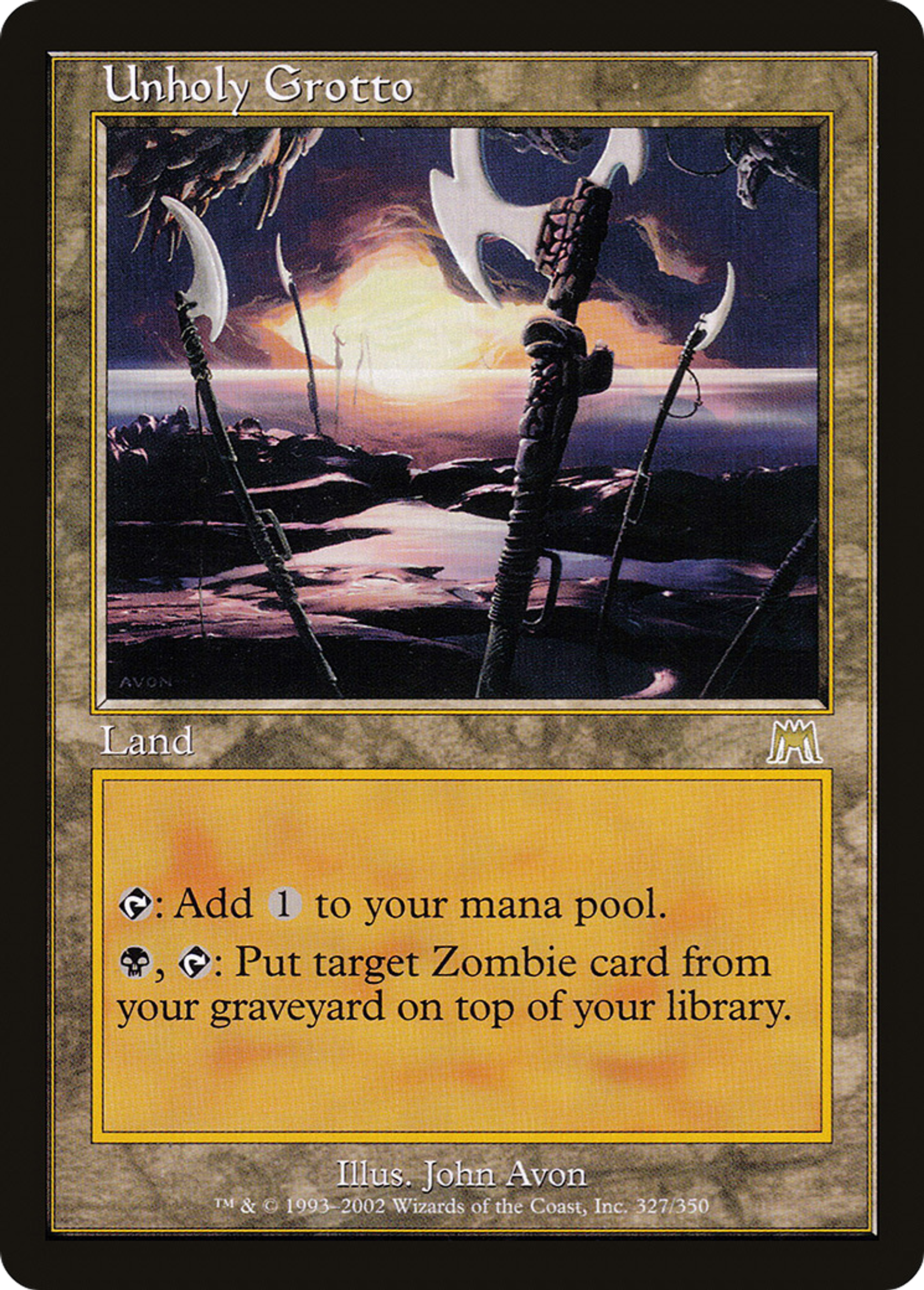 Grotte impie — Onslaught — Magic: The Gathering