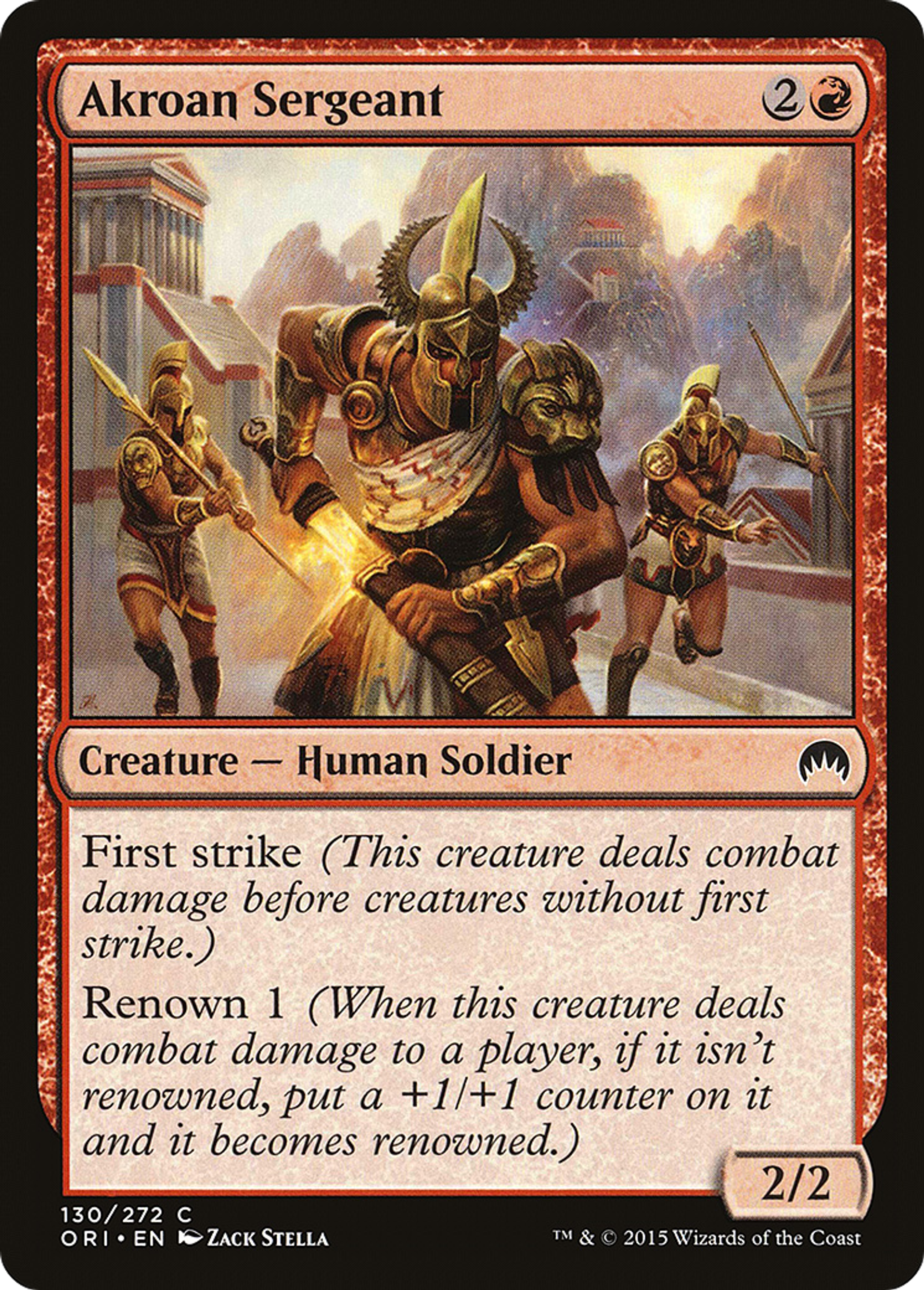 Akroan Sergeant — Magic Origins — Magic: The Gathering