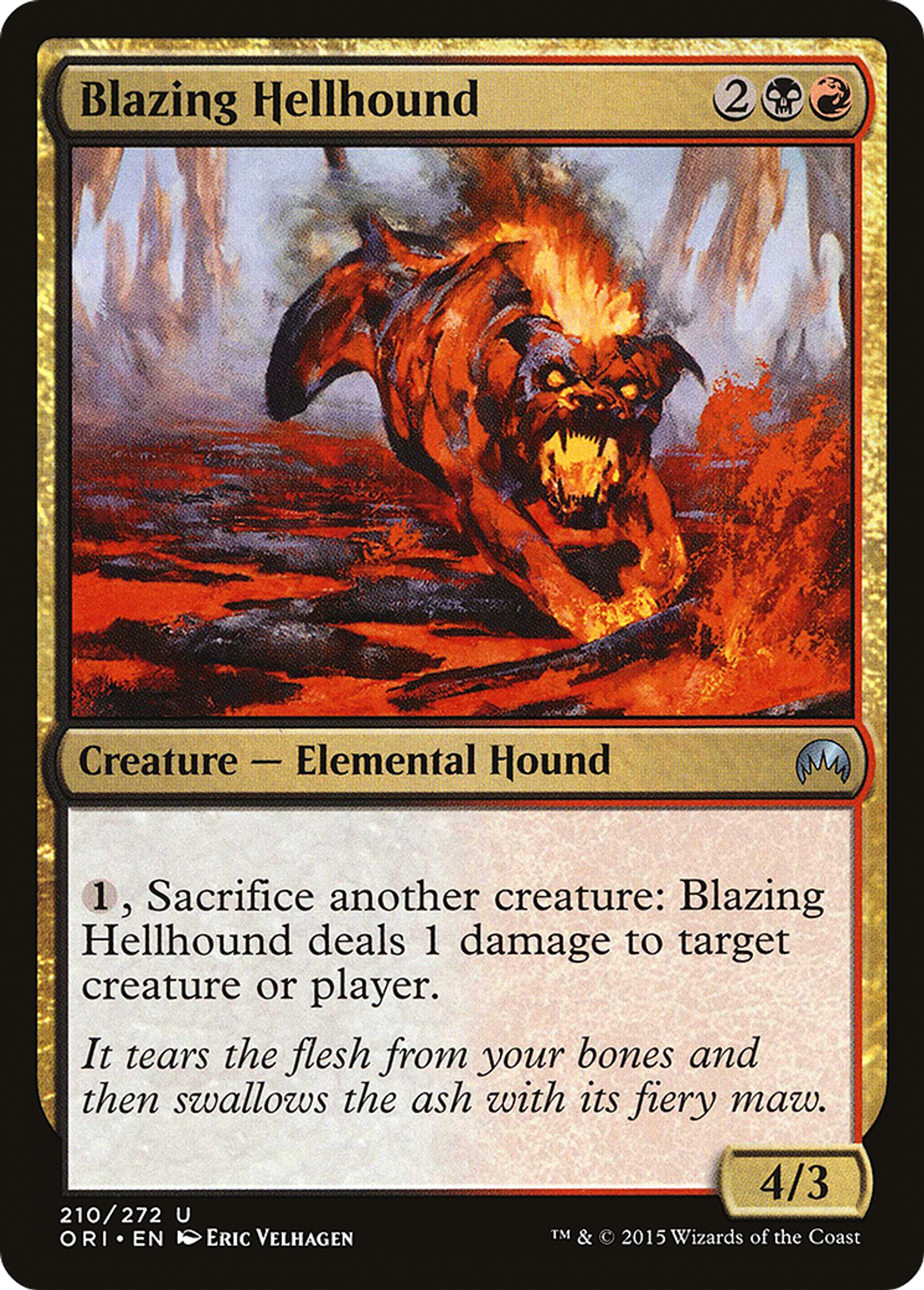 Blazing Hellhound — Magic Origins — Magic: The Gathering