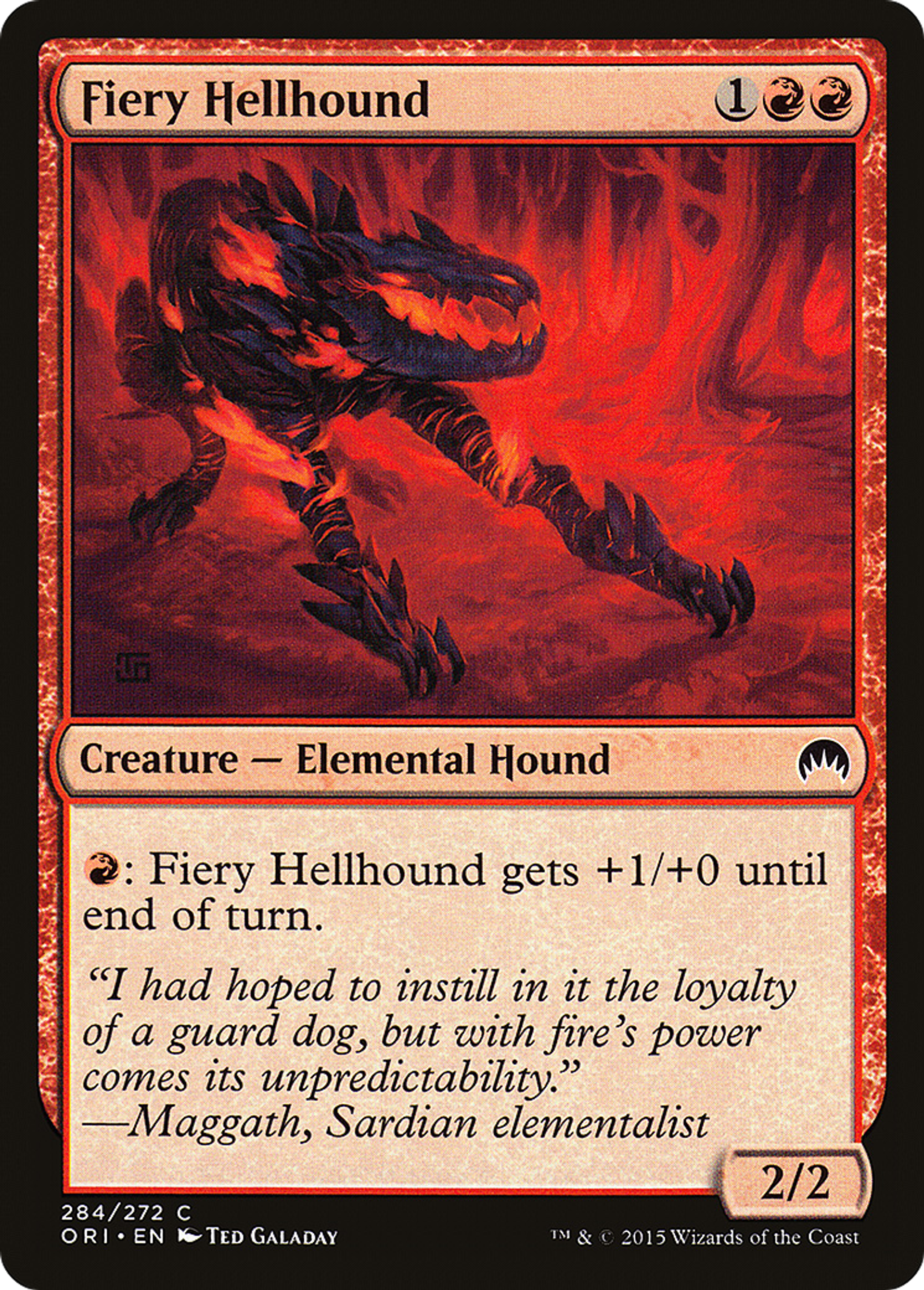 Fiery Hellhound — Magic Origins — Magic: The Gathering