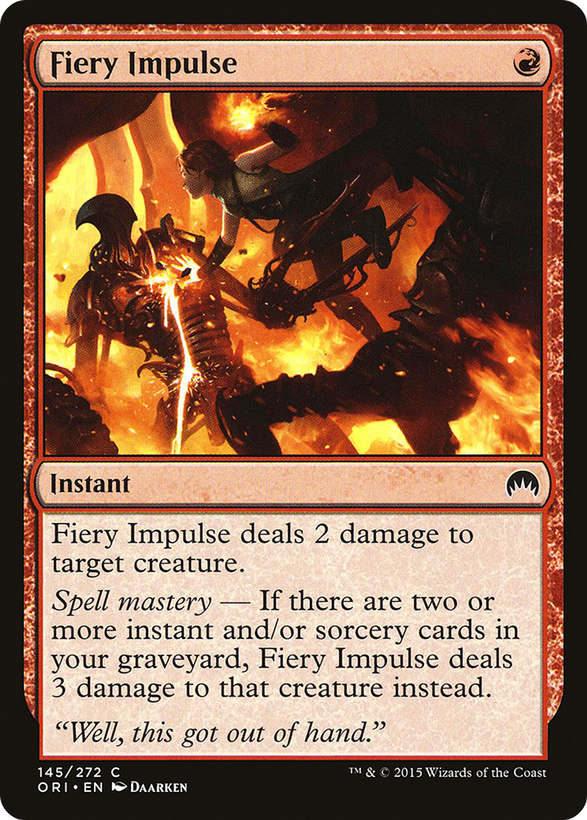 Fiery Impulse — Magic Origins — Magic: The Gathering