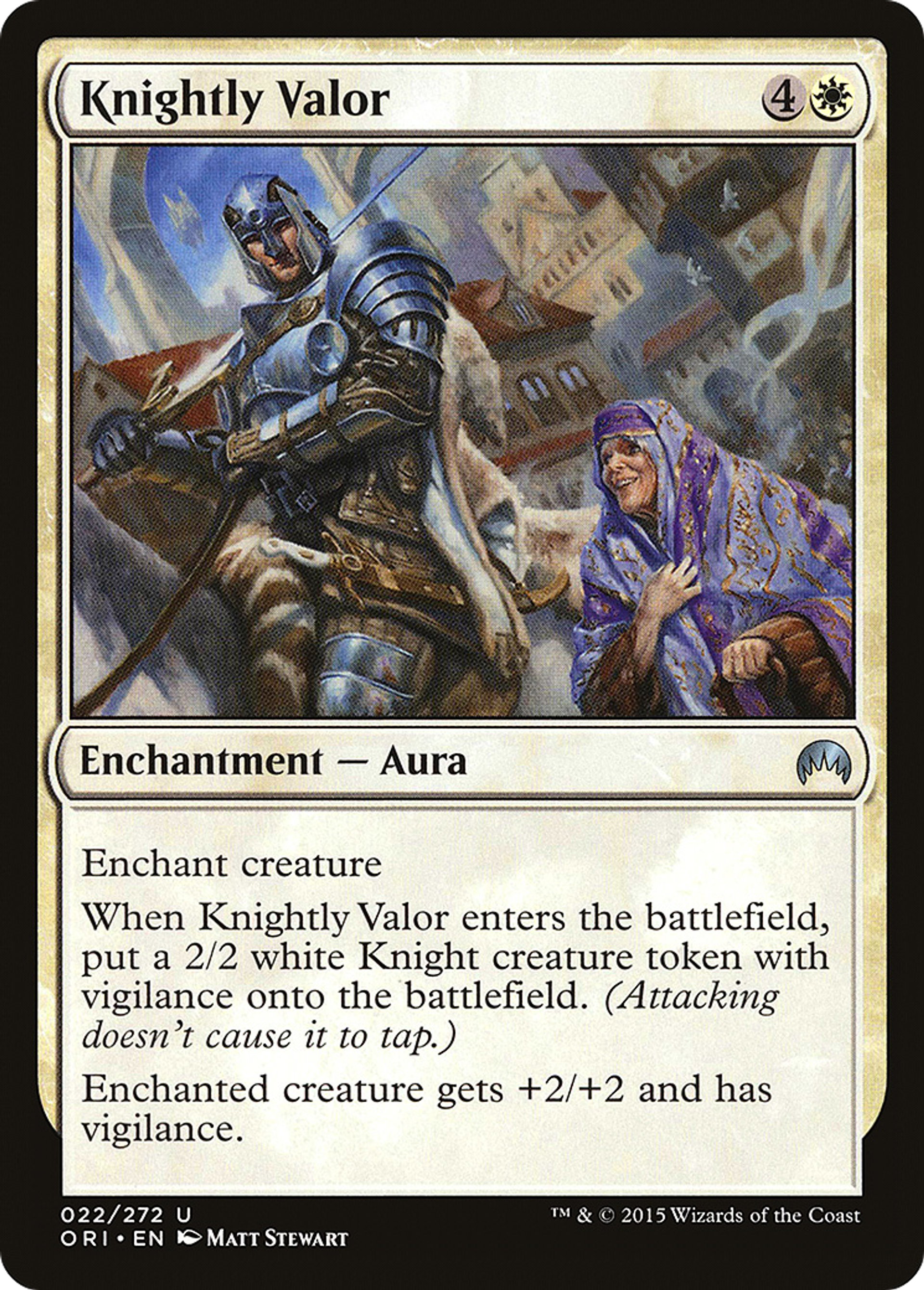 Knightly Valor — Magic Origins — Magic: The Gathering