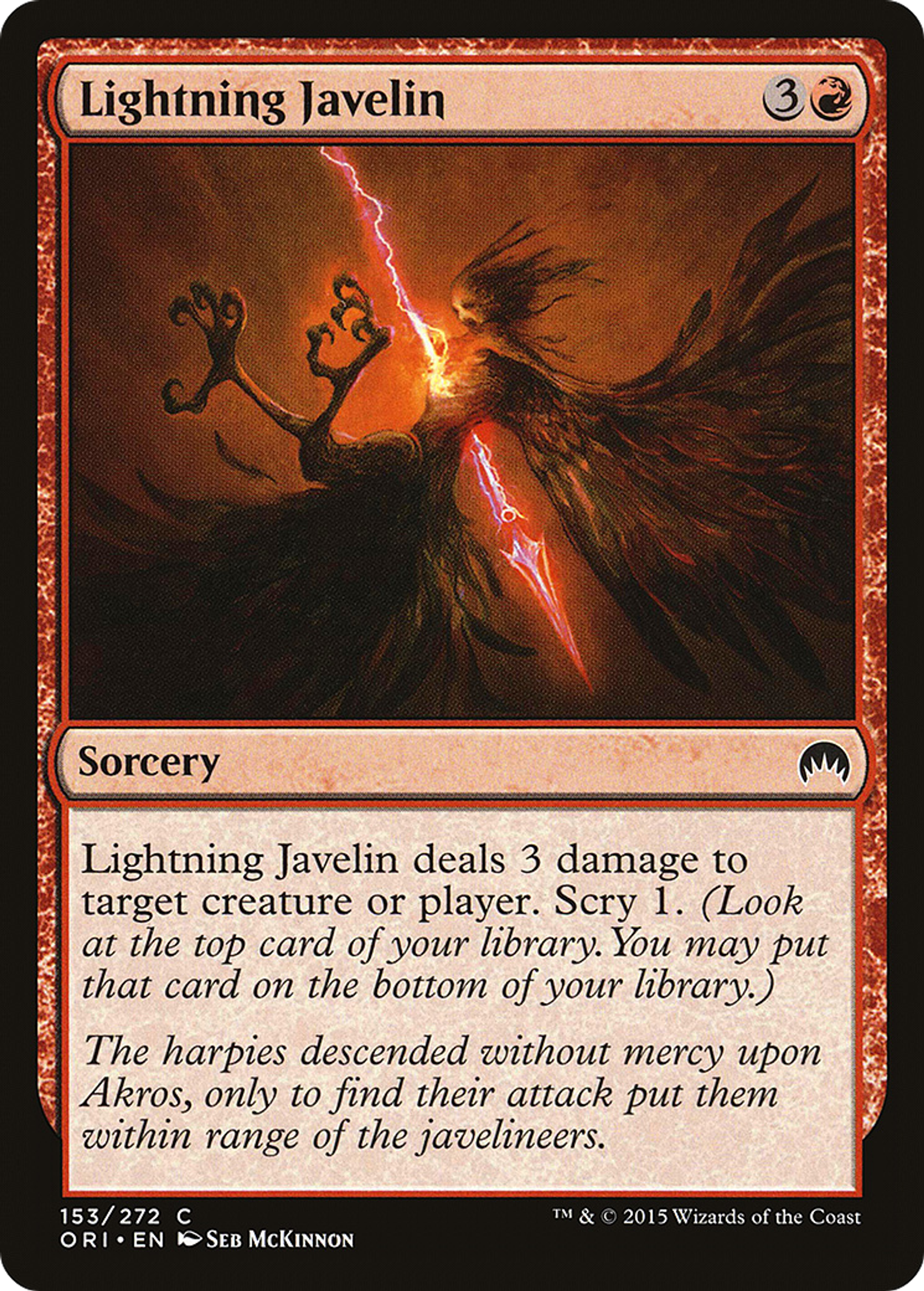 Lightning Javelin — Magic Origins — Magic: The Gathering