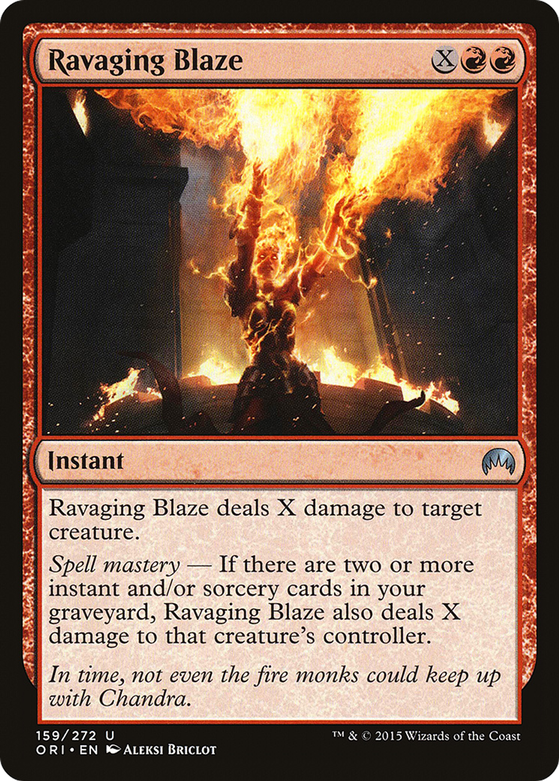 Ravaging Blaze — Magic Origins — Magic: The Gathering