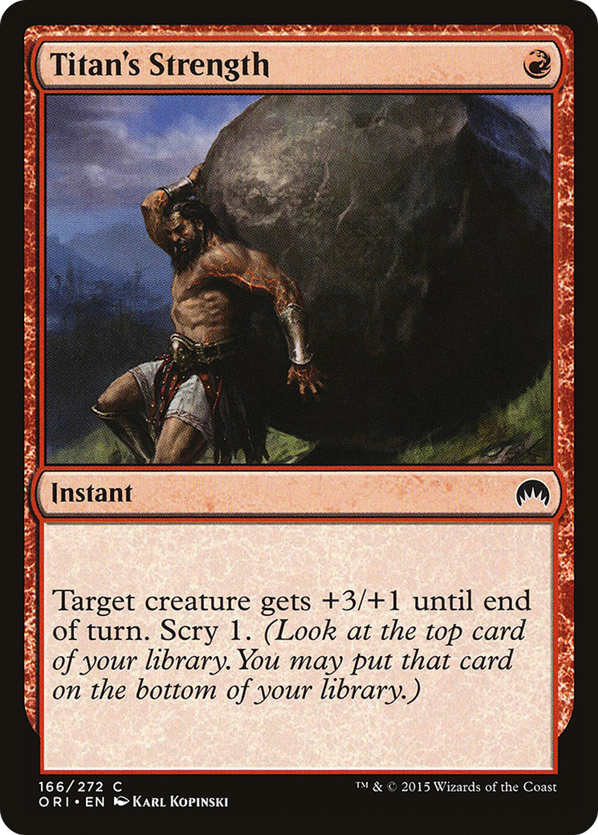 Titan's Strength — Magic Origins — Magic: The Gathering