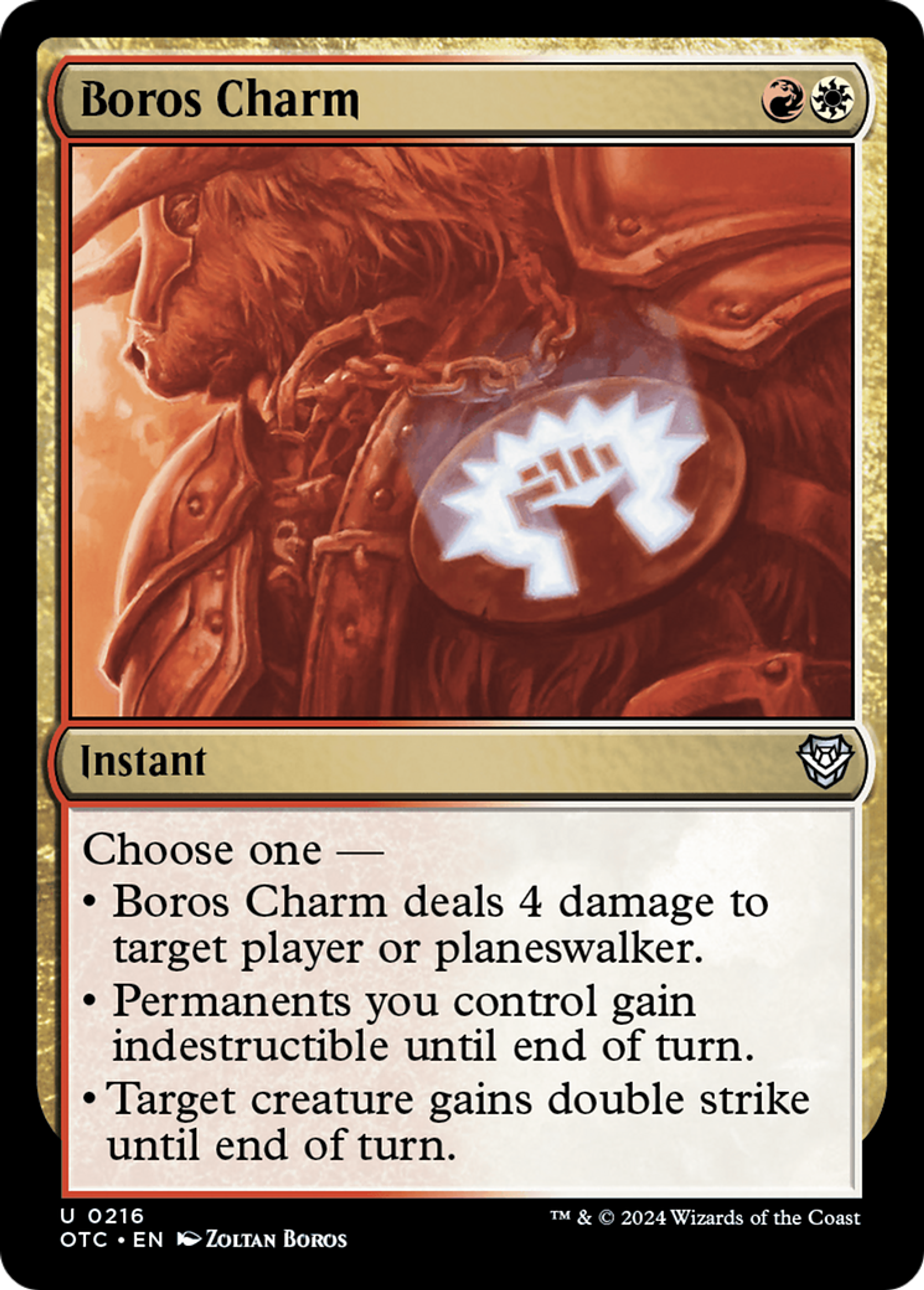 Charme de Boros — Outlaws of Thunder Junction Commander — Magic: The Gathering