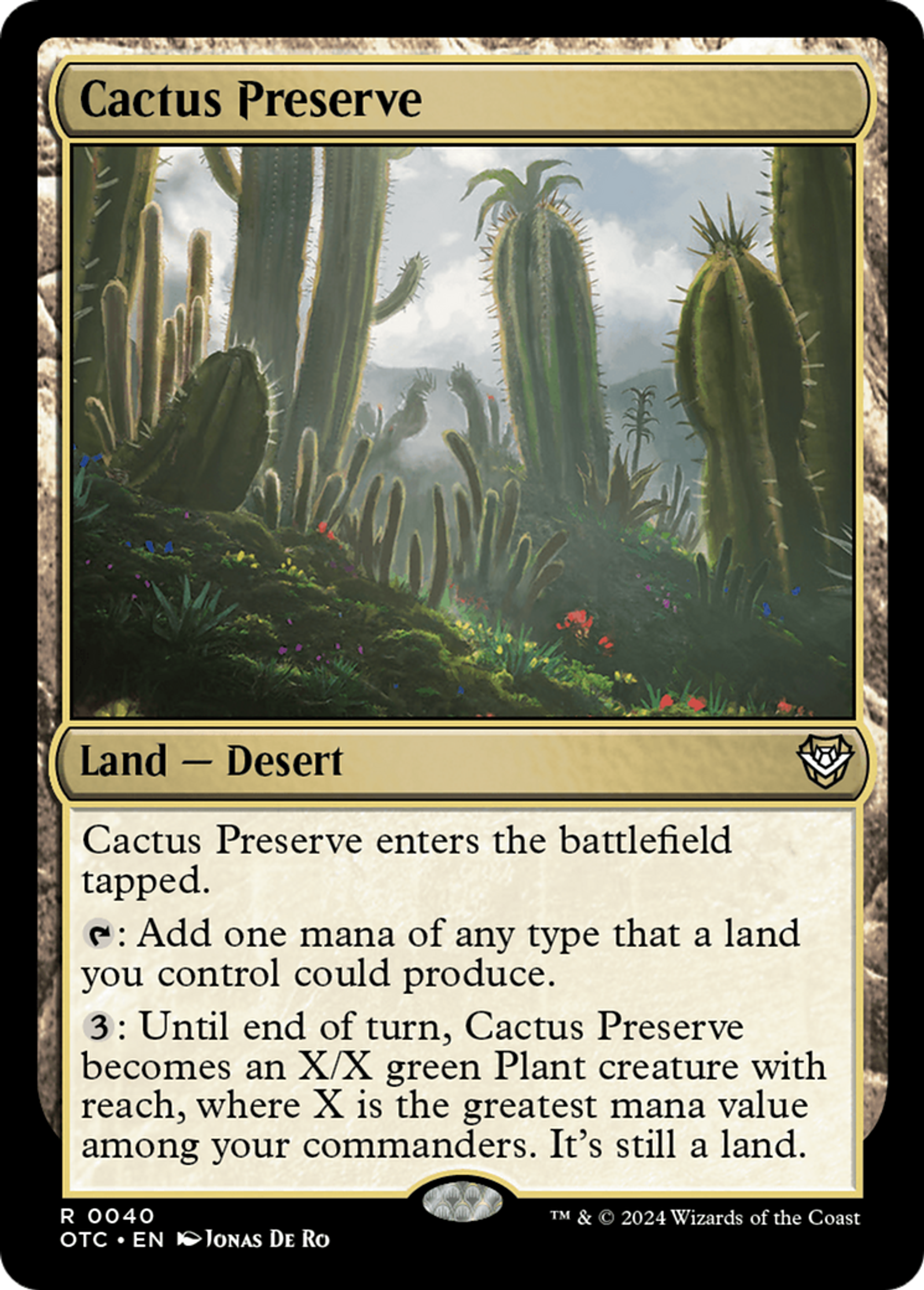 Réserve naturelle de cactus — Outlaws of Thunder Junction Commander — Magic: The Gathering