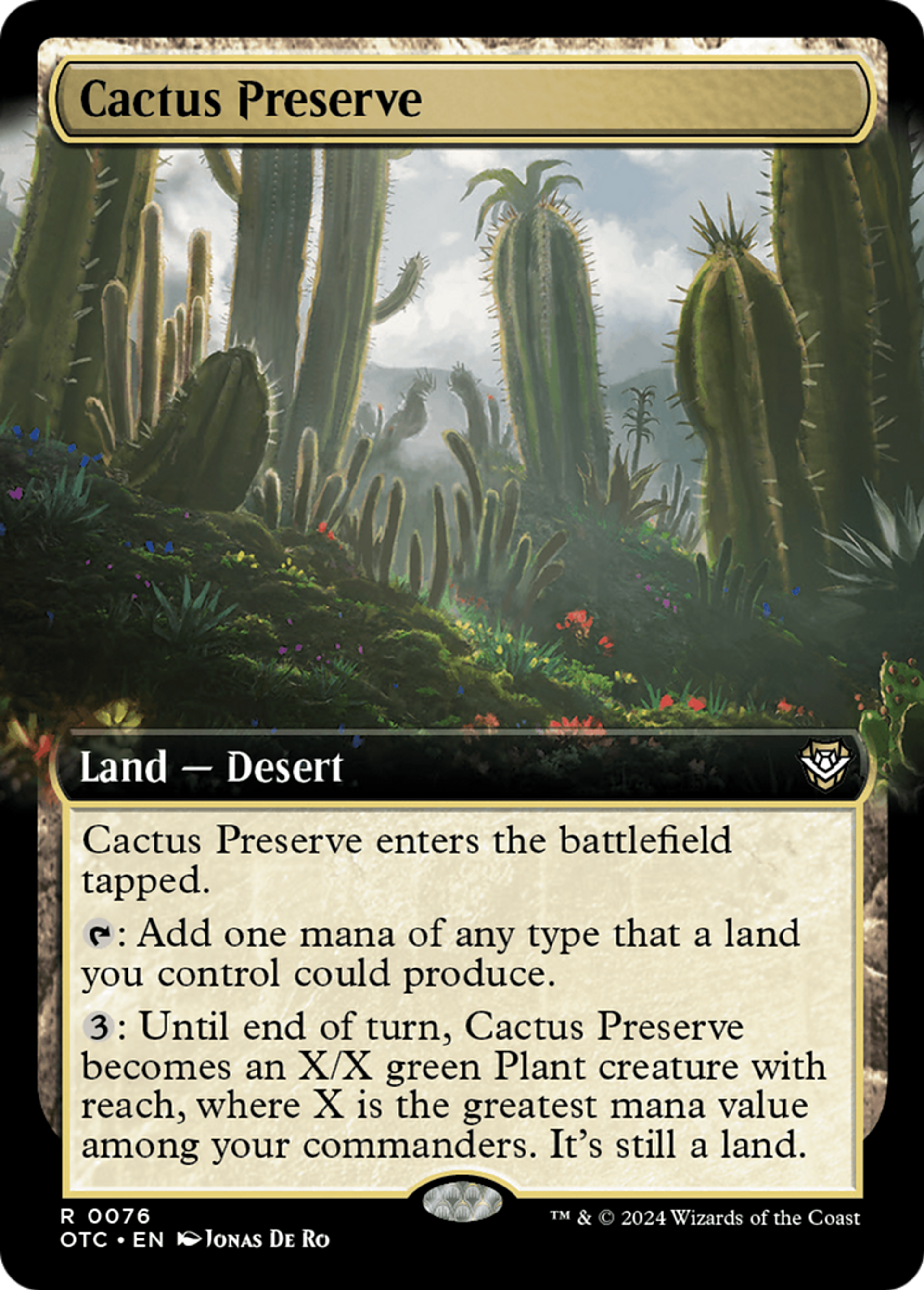 Réserve naturelle de cactus — Outlaws of Thunder Junction Commander — Magic: The Gathering
