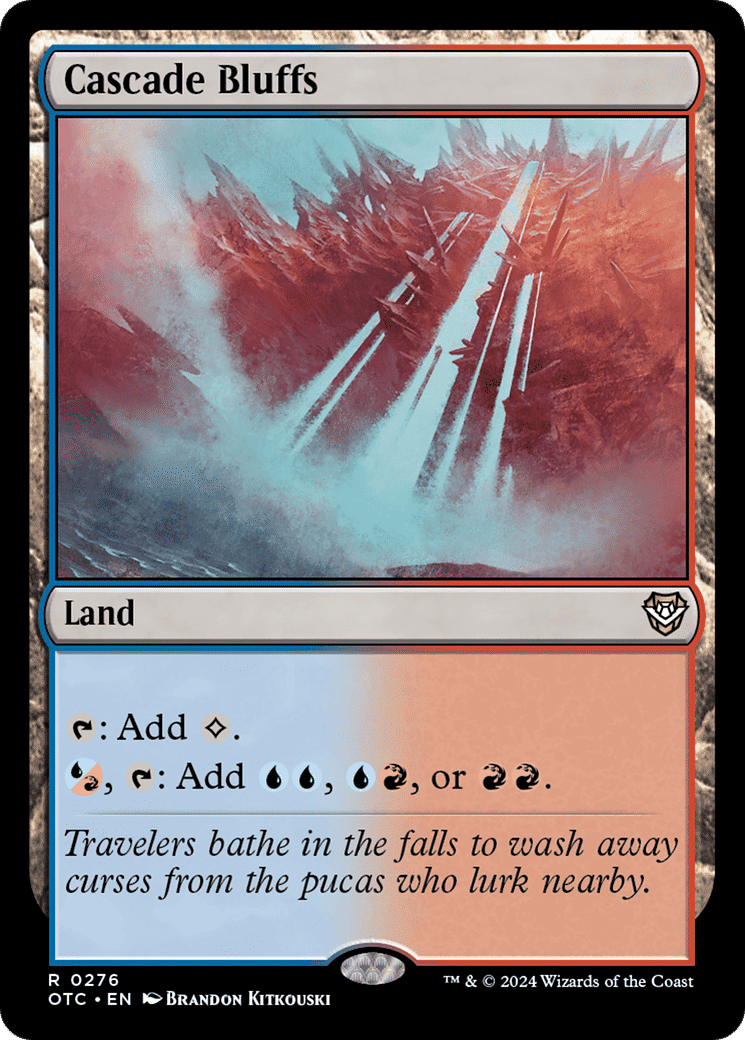 Cascade Bluffs — Outlaws of Thunder Junction Commander — Magic: The Gathering