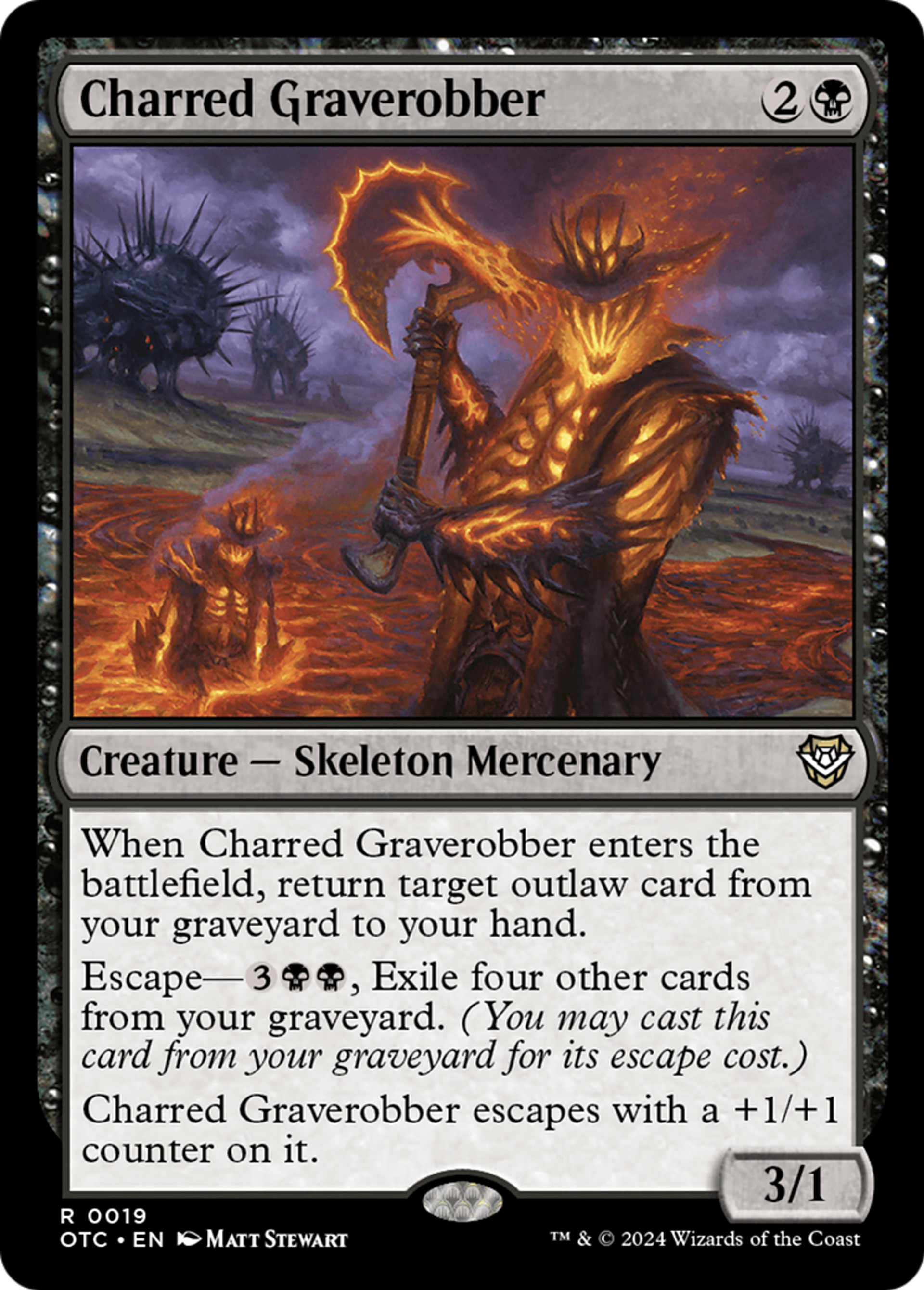 Charred Graverobber — Outlaws of Thunder Junction Commander — Magic: The Gathering