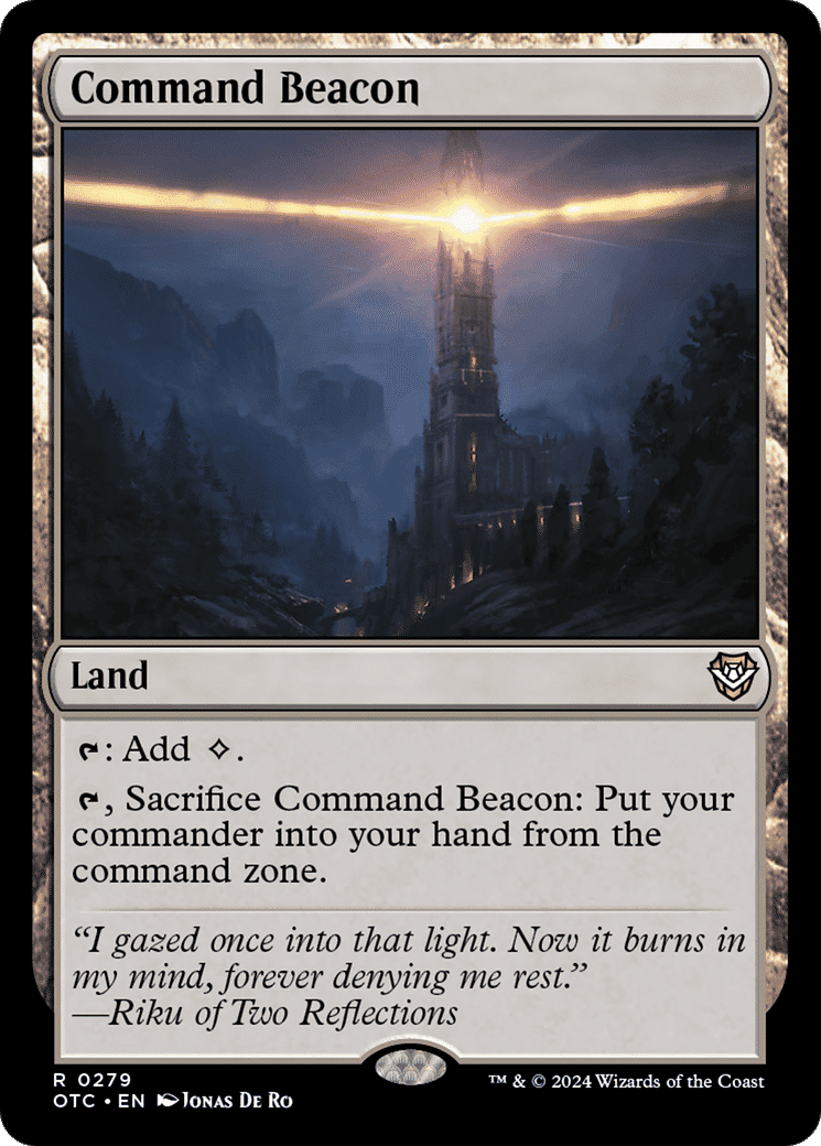 Command Beacon — Outlaws of Thunder Junction Commander — Magic: The Gathering