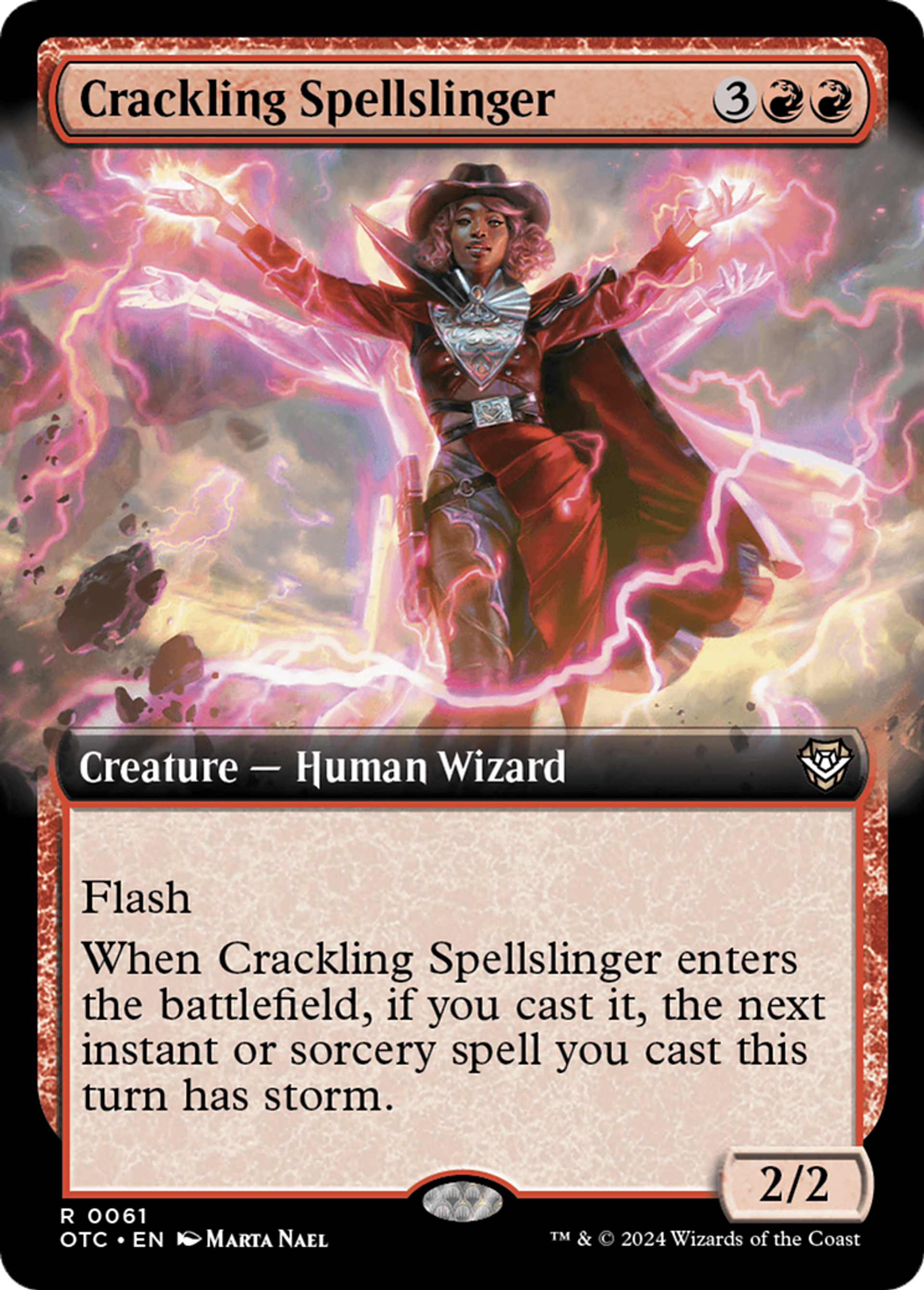 Dégaine-sort crépitante — Outlaws of Thunder Junction Commander — Magic: The Gathering