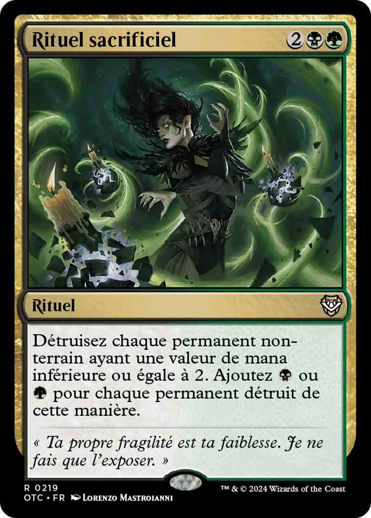 Rituel sacrificiel — Outlaws of Thunder Junction Commander — Magic: The Gathering