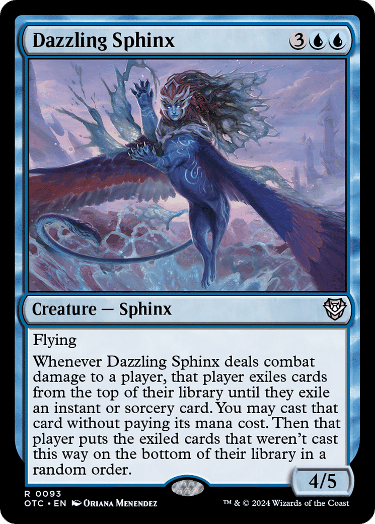Dazzling Sphinx — Outlaws of Thunder Junction Commander — Magic: The Gathering