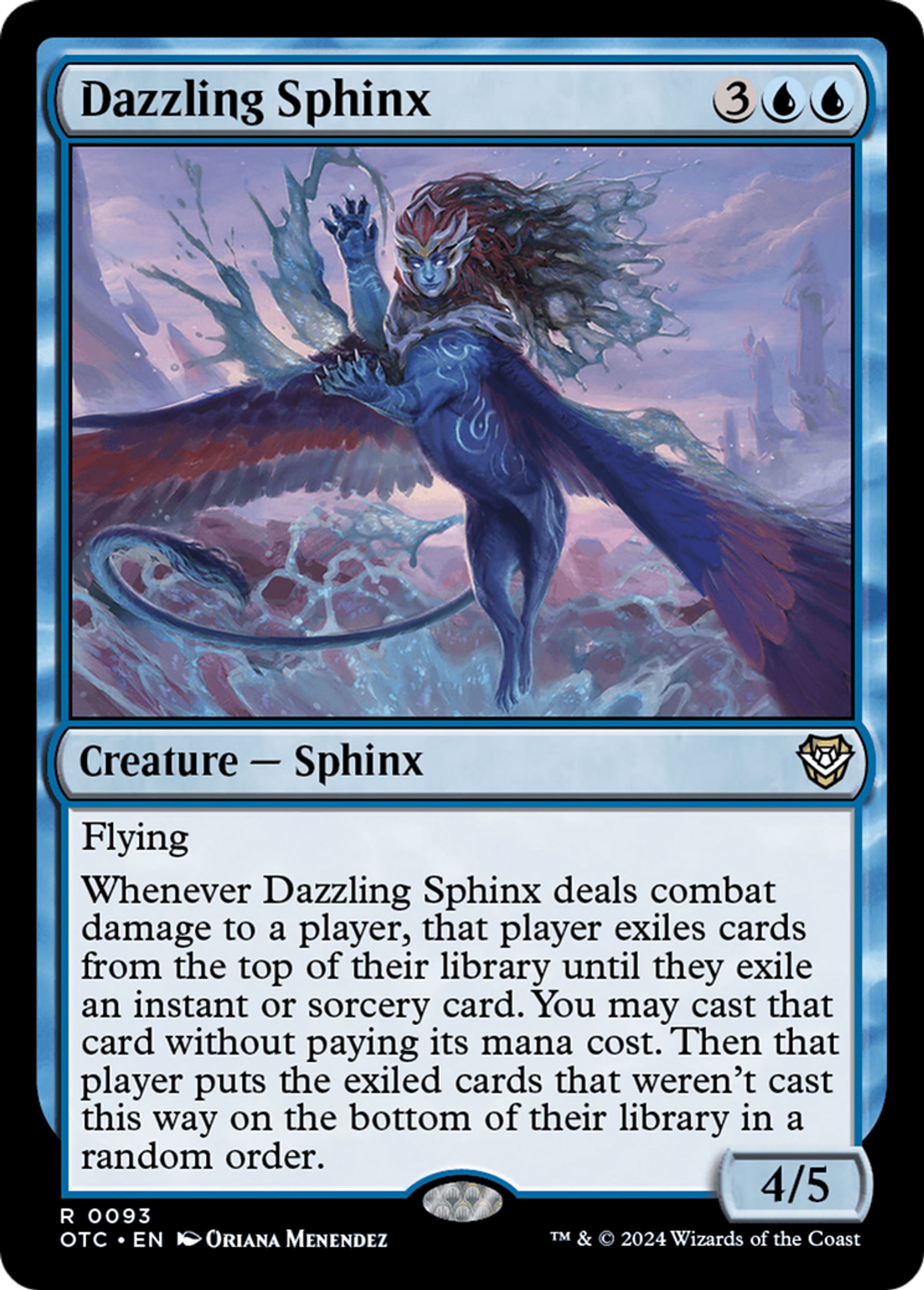 Dazzling Sphinx — Outlaws of Thunder Junction Commander — Magic: The Gathering
