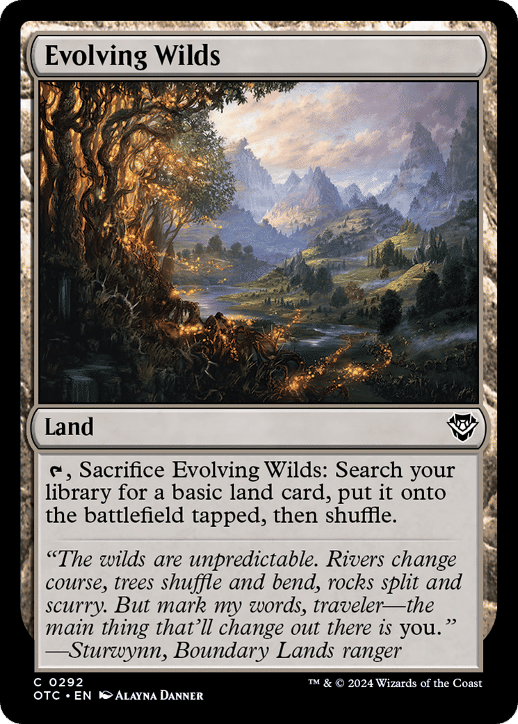 Evolving Wilds — Outlaws of Thunder Junction Commander — Magic: The Gathering