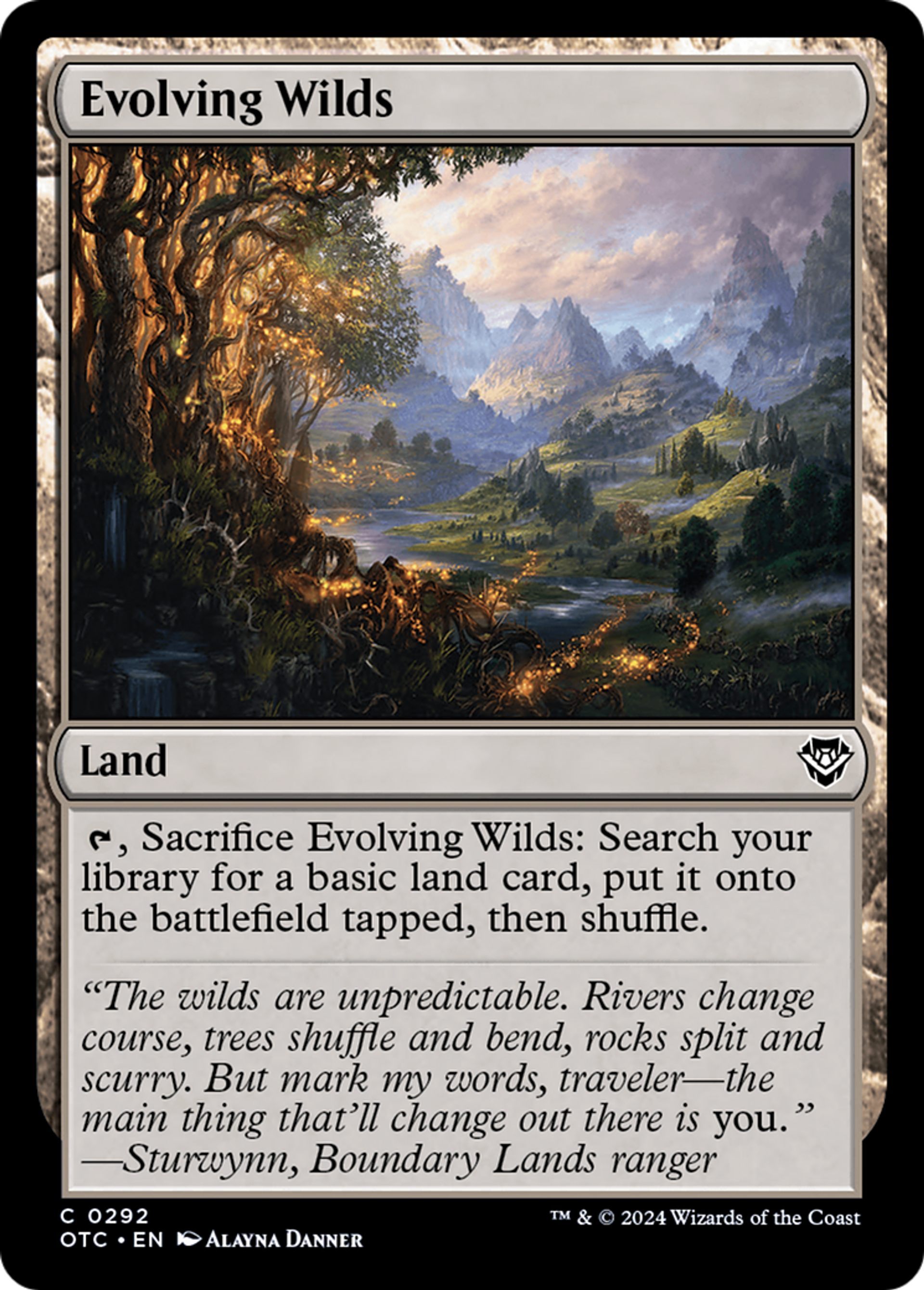 Evolving Wilds — Outlaws of Thunder Junction Commander — Magic: The Gathering