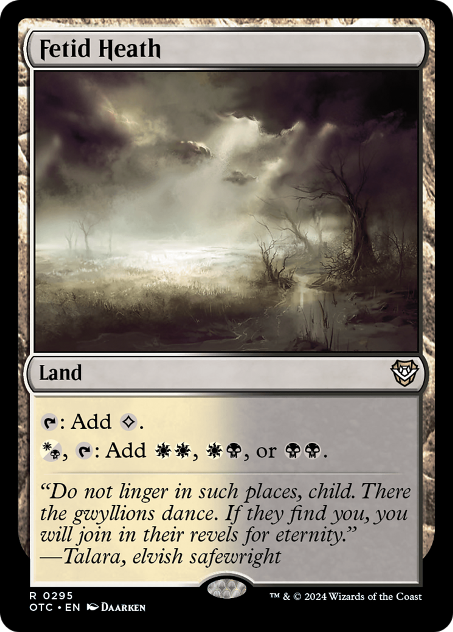Fetid Heath — Outlaws of Thunder Junction Commander — Magic: The Gathering