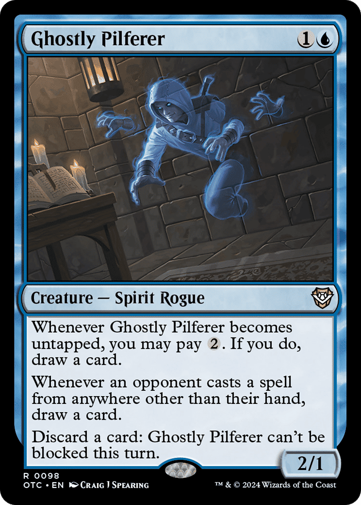 Ghostly Pilferer — Outlaws of Thunder Junction Commander — Magic: The Gathering
