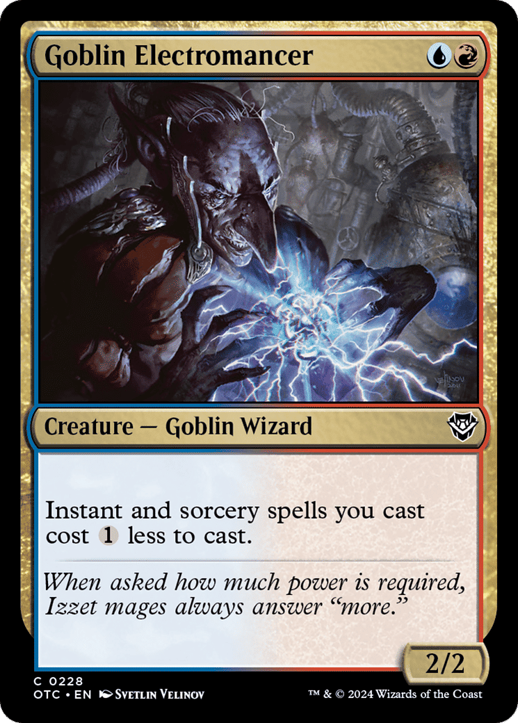 Goblin Electromancer — Outlaws of Thunder Junction Commander — Magic: The Gathering