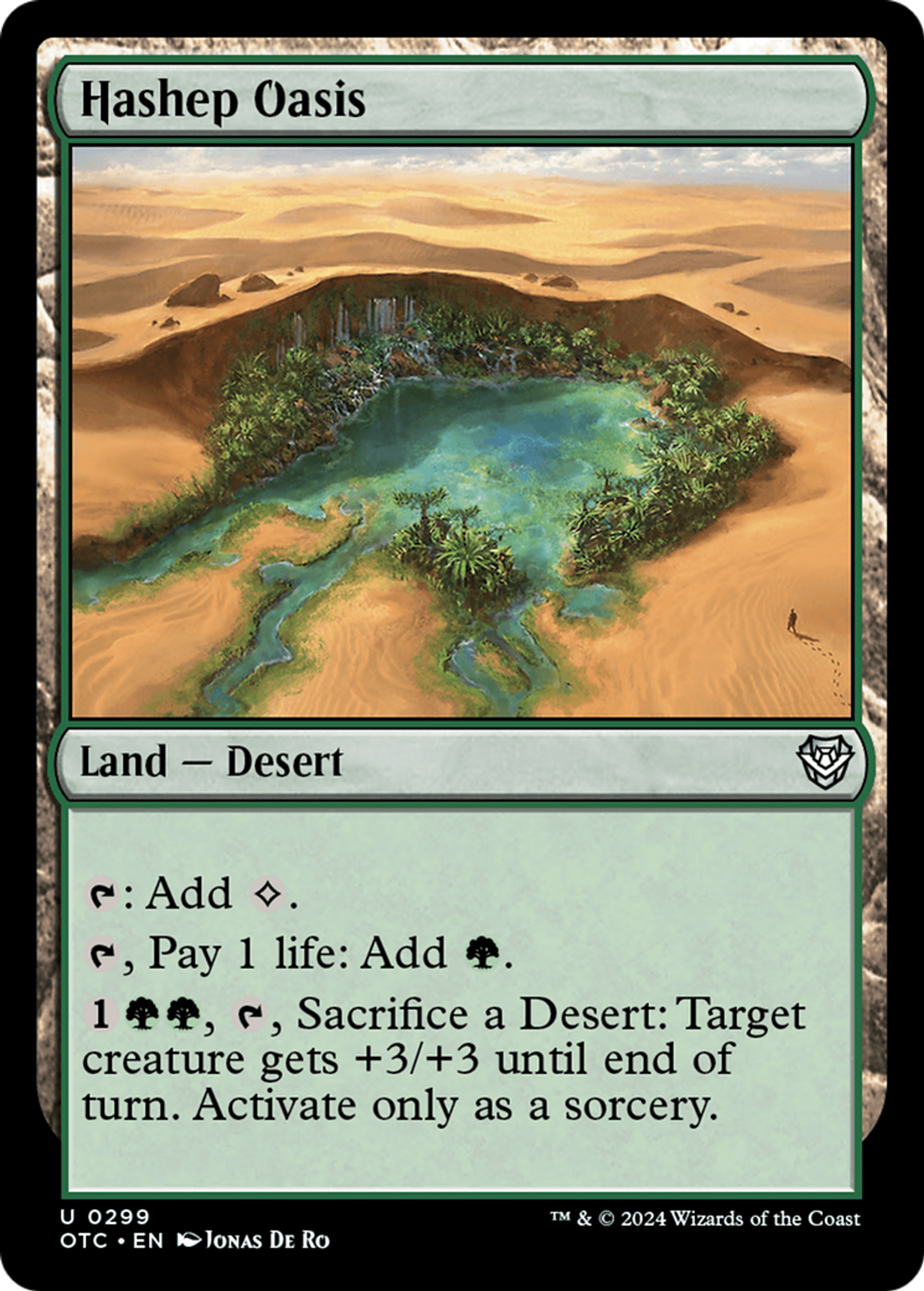 Hashep Oasis — Outlaws of Thunder Junction Commander — Magic: The Gathering