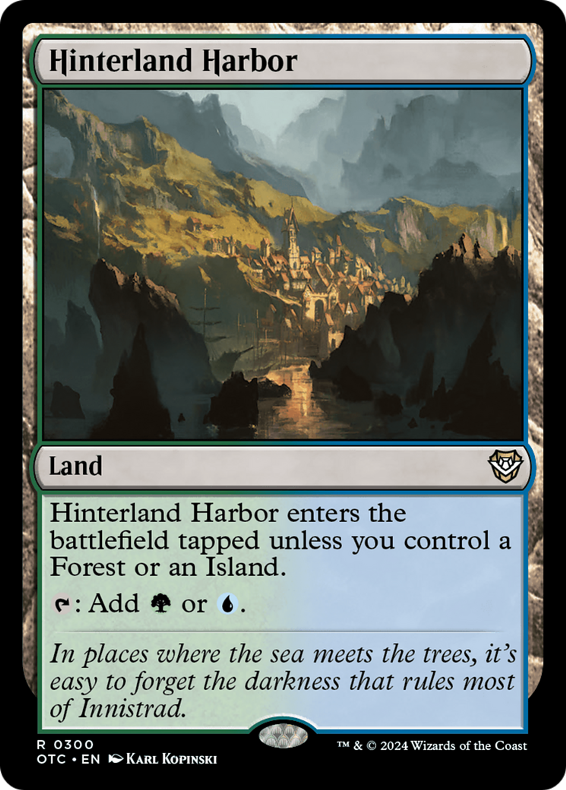 Hinterland Harbor — Outlaws of Thunder Junction Commander — Magic: The Gathering