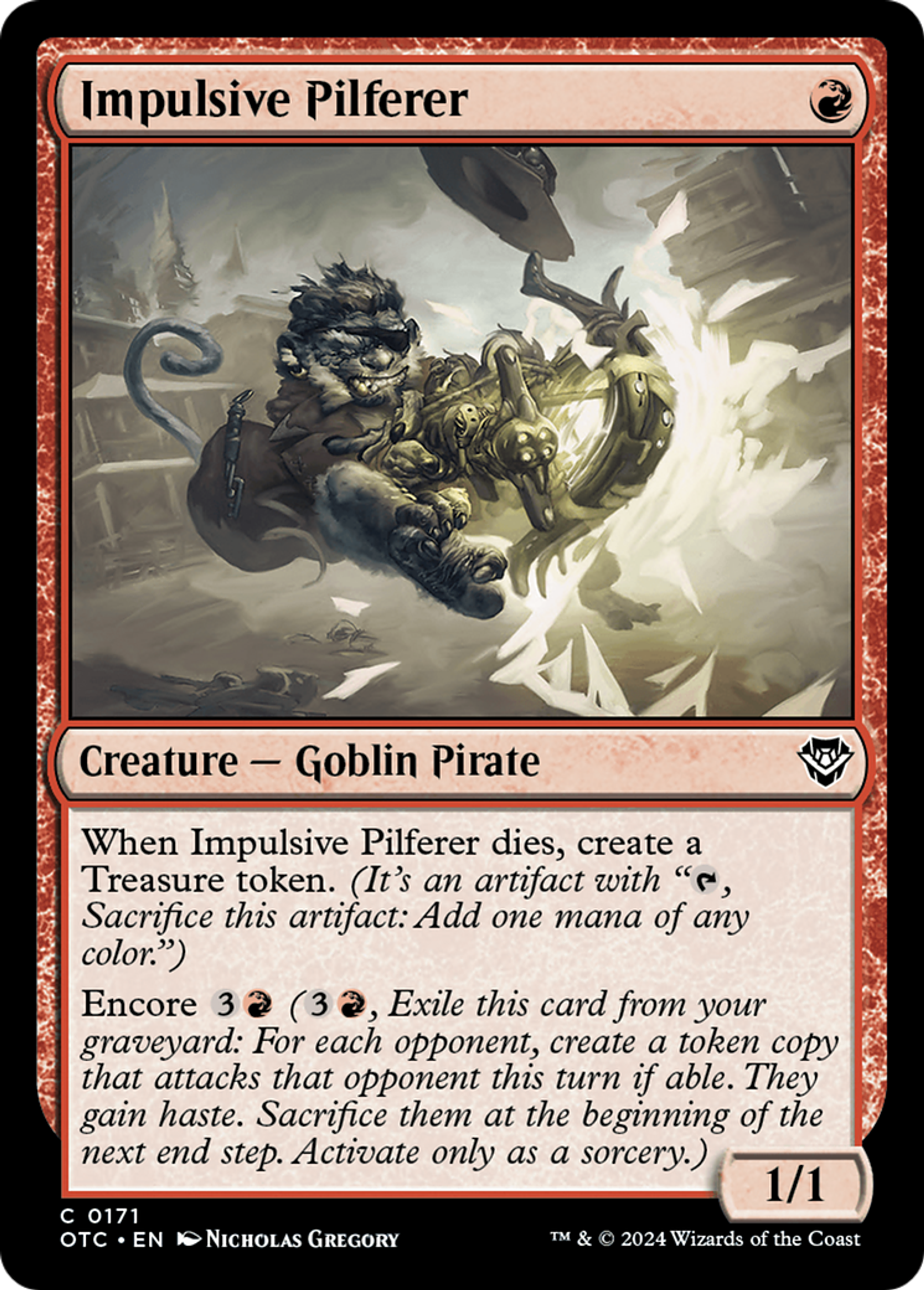 Chapardeur impulsif — Outlaws of Thunder Junction Commander — Magic: The Gathering