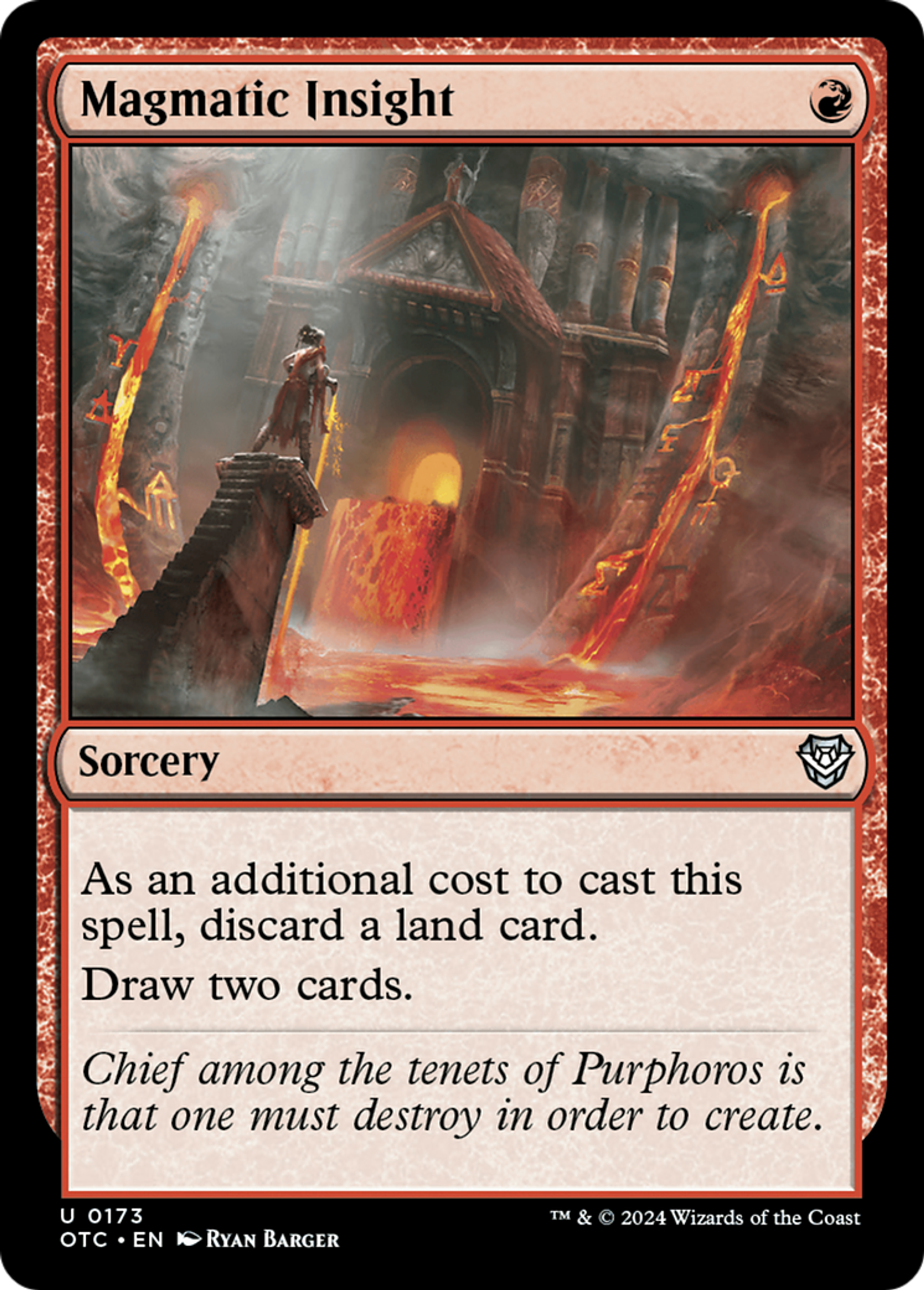 Perspicacité magmatique — Outlaws of Thunder Junction Commander — Magic: The Gathering