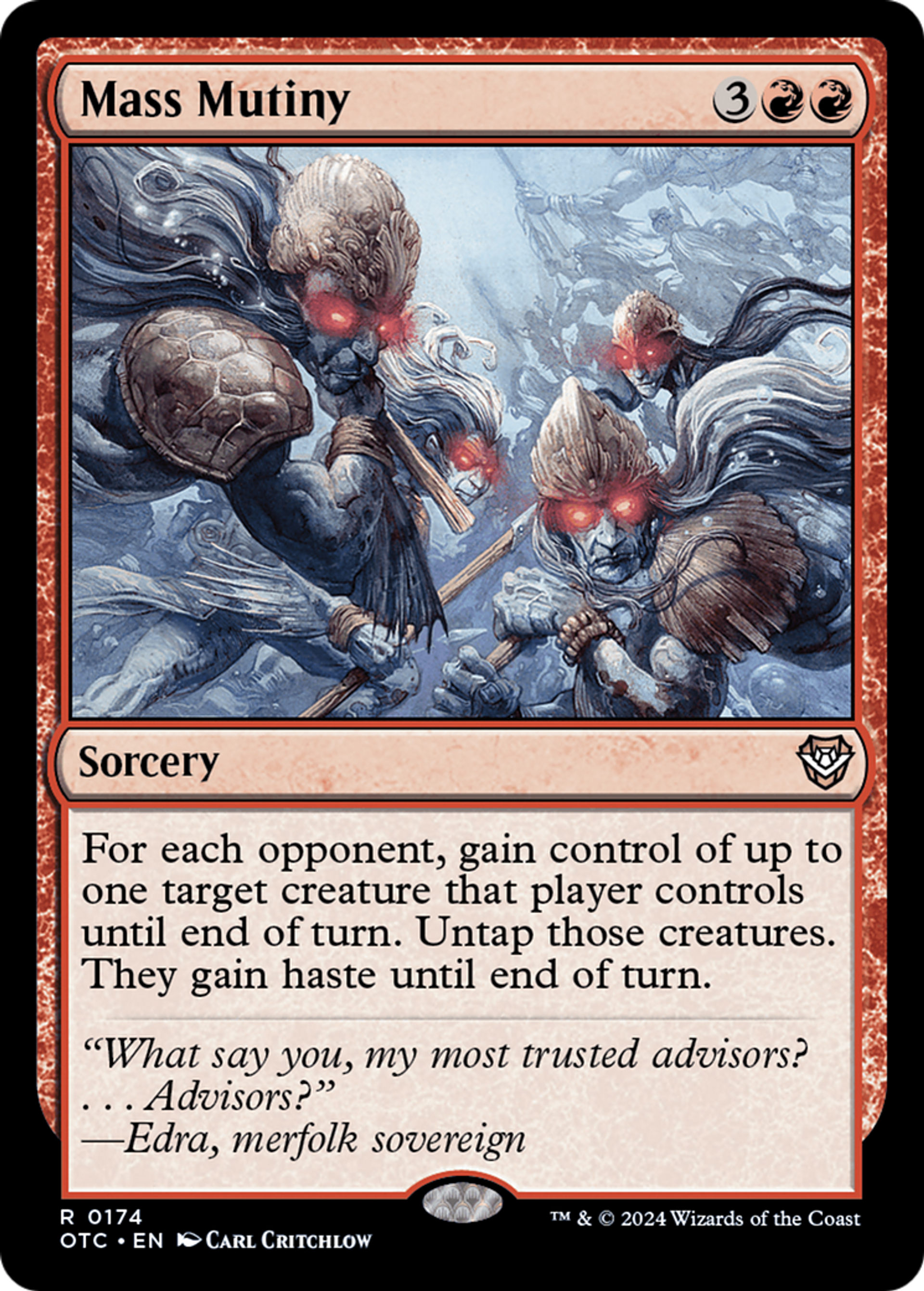 Mutinerie de masse — Outlaws of Thunder Junction Commander — Magic: The Gathering