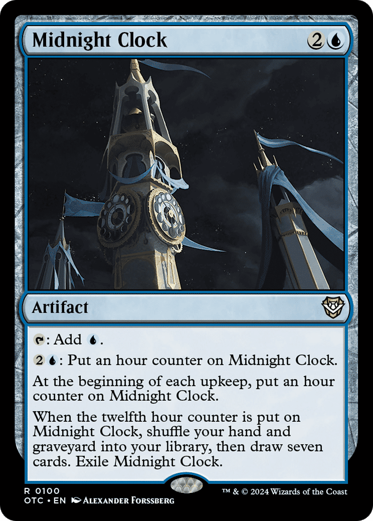 Midnight Clock — Outlaws of Thunder Junction Commander — Magic: The Gathering