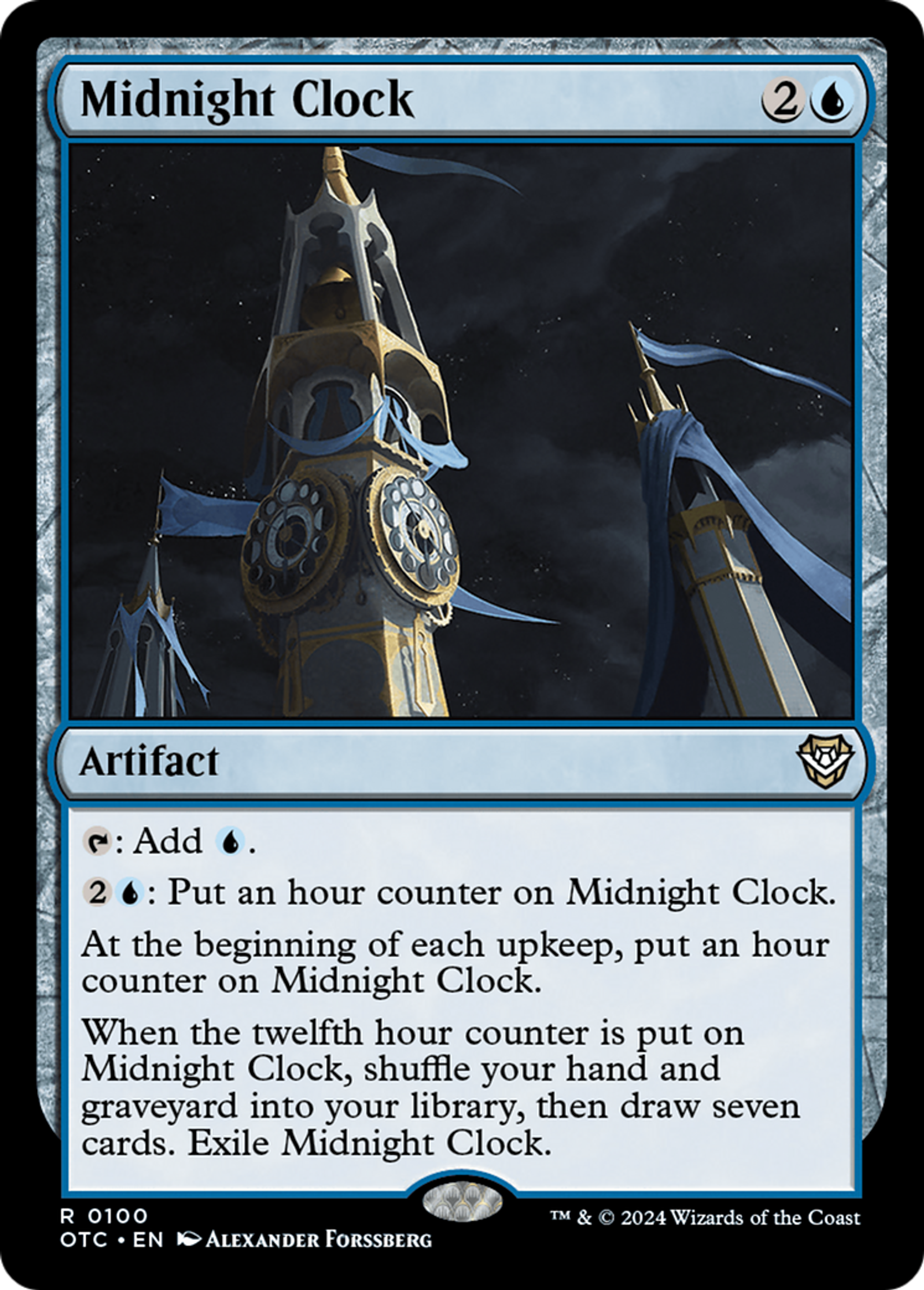 Horloge de minuit — Outlaws of Thunder Junction Commander — Magic: The Gathering