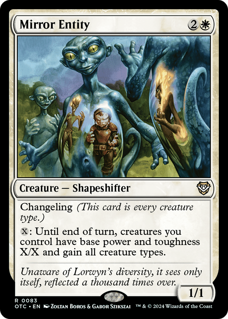 Mirror Entity — Outlaws of Thunder Junction Commander — Magic: The Gathering