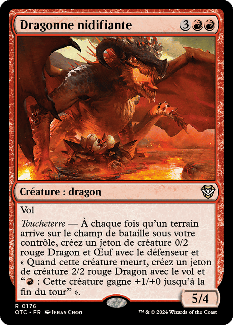 Dragonne nidifiante from Outlaws of Thunder Junction Commander - Magic: The Gathering