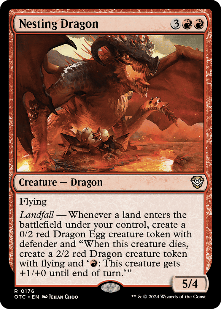 Nesting Dragon — Outlaws of Thunder Junction Commander — Magic: The Gathering