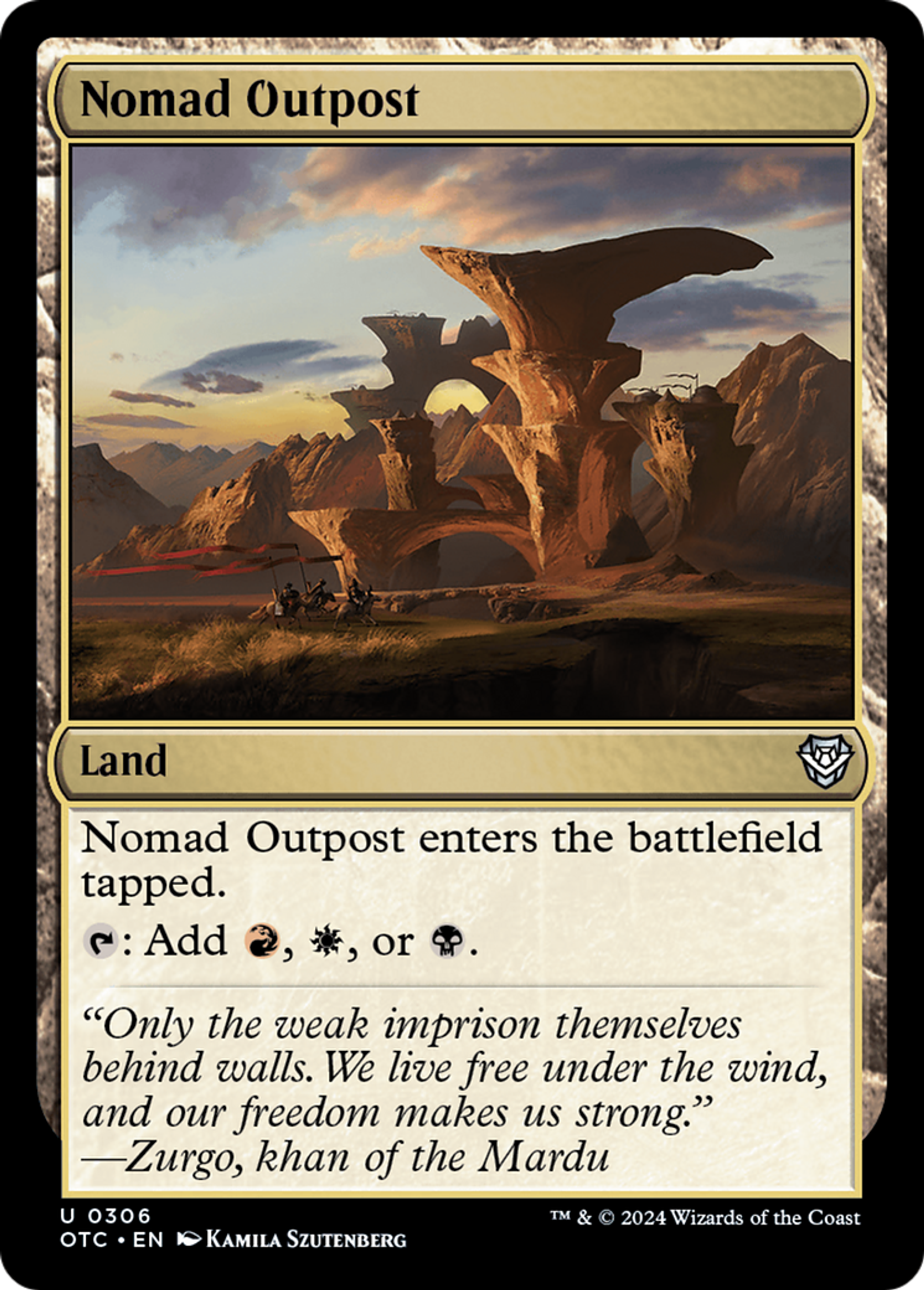 Nomad Outpost — Outlaws of Thunder Junction Commander — Magic: The Gathering