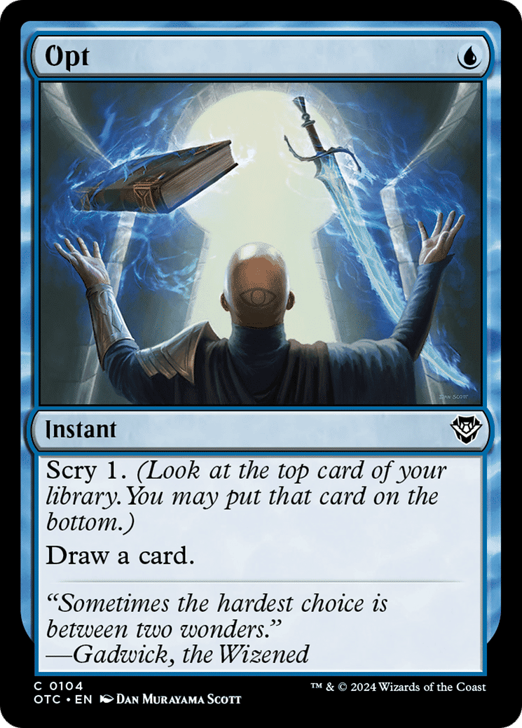 Opt — Outlaws of Thunder Junction Commander — Magic: The Gathering