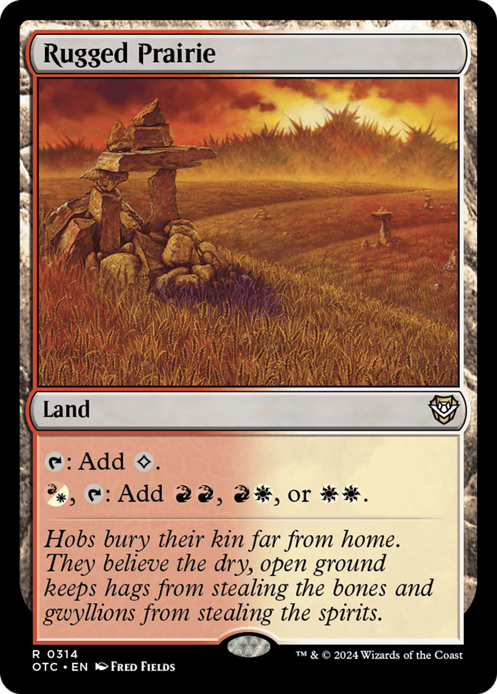 Rugged Prairie — Outlaws of Thunder Junction Commander — Magic: The Gathering